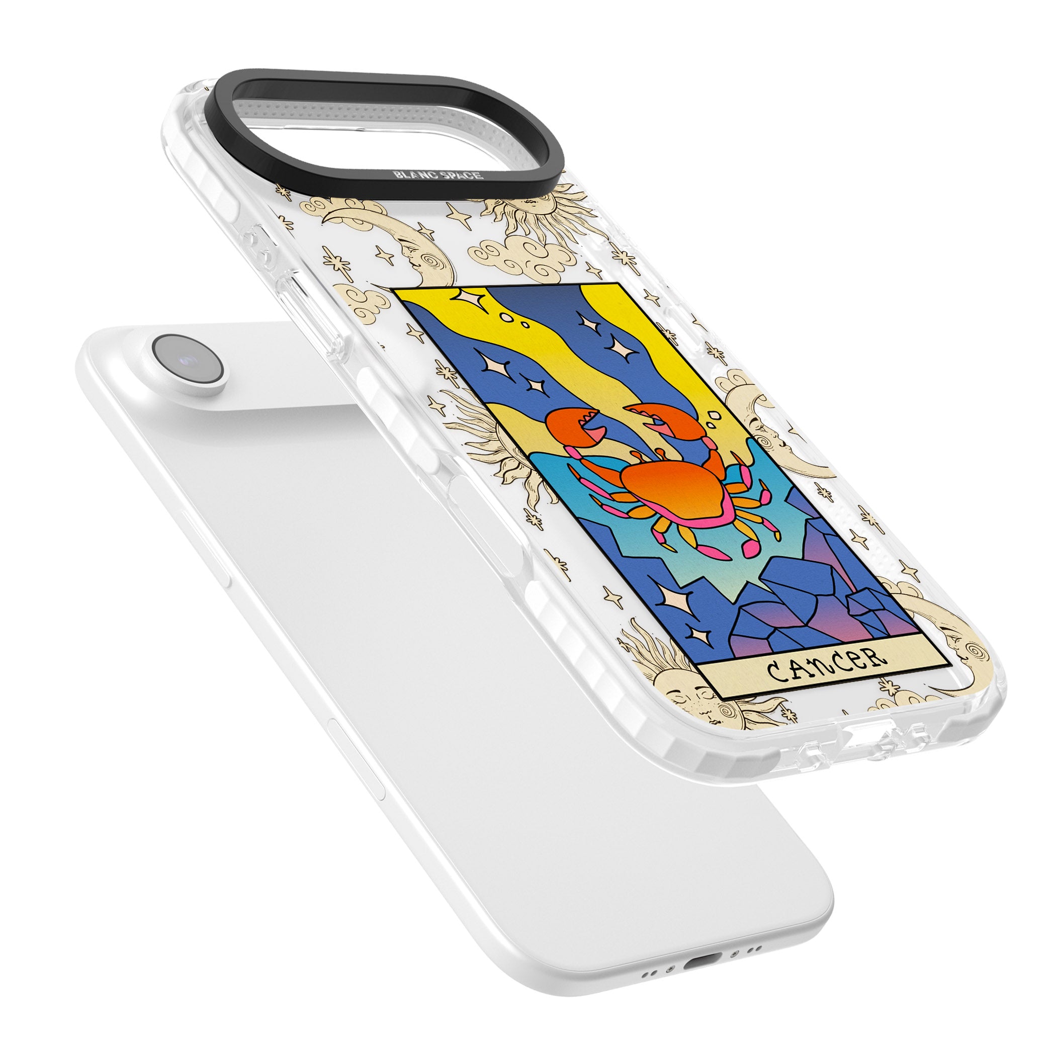 Celestial Zodiac Cancer iPhone 17 Air Impact Clear Phone Case Colours