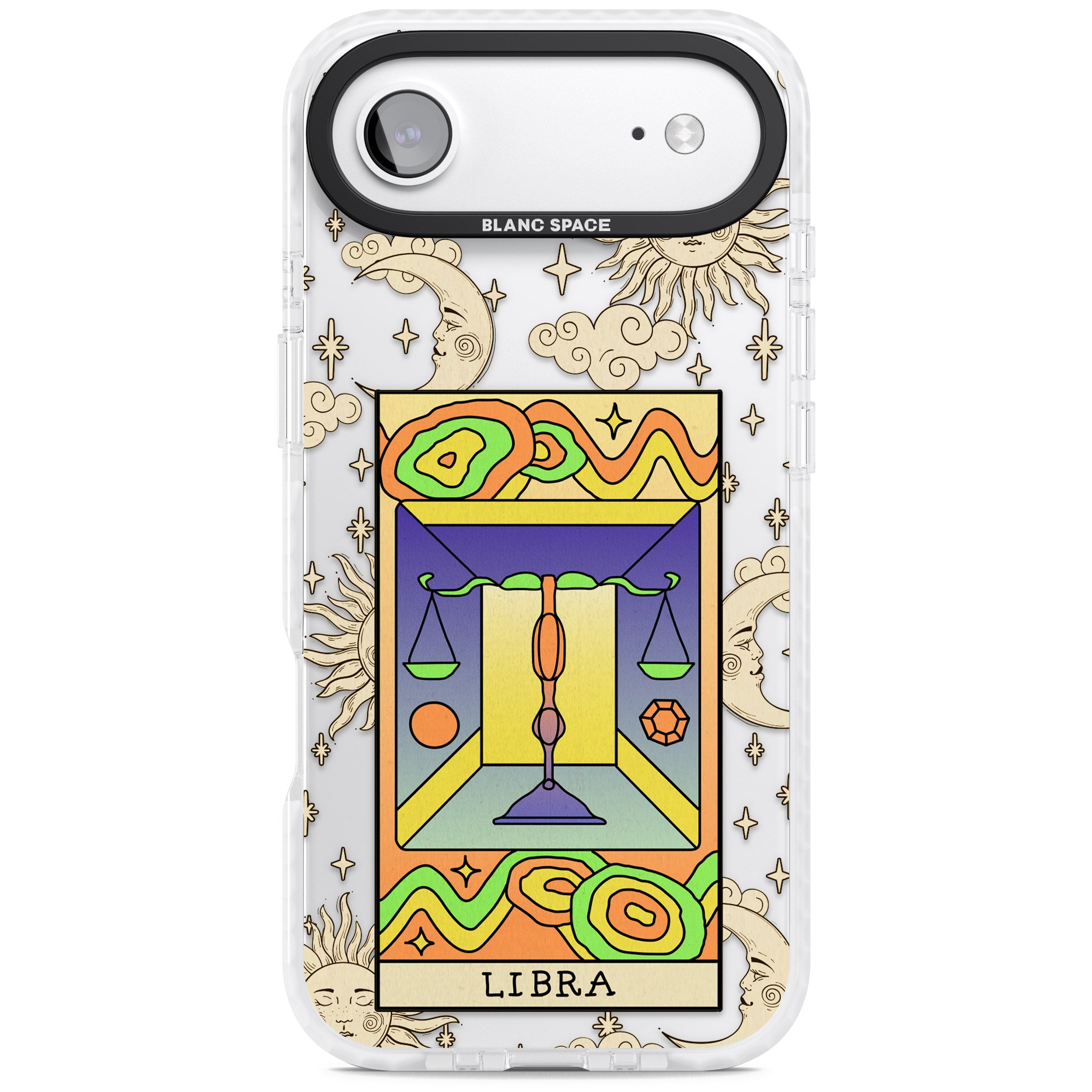 Celestial Zodiac Libra iPhone 17 Air Impact Clear Phone Case