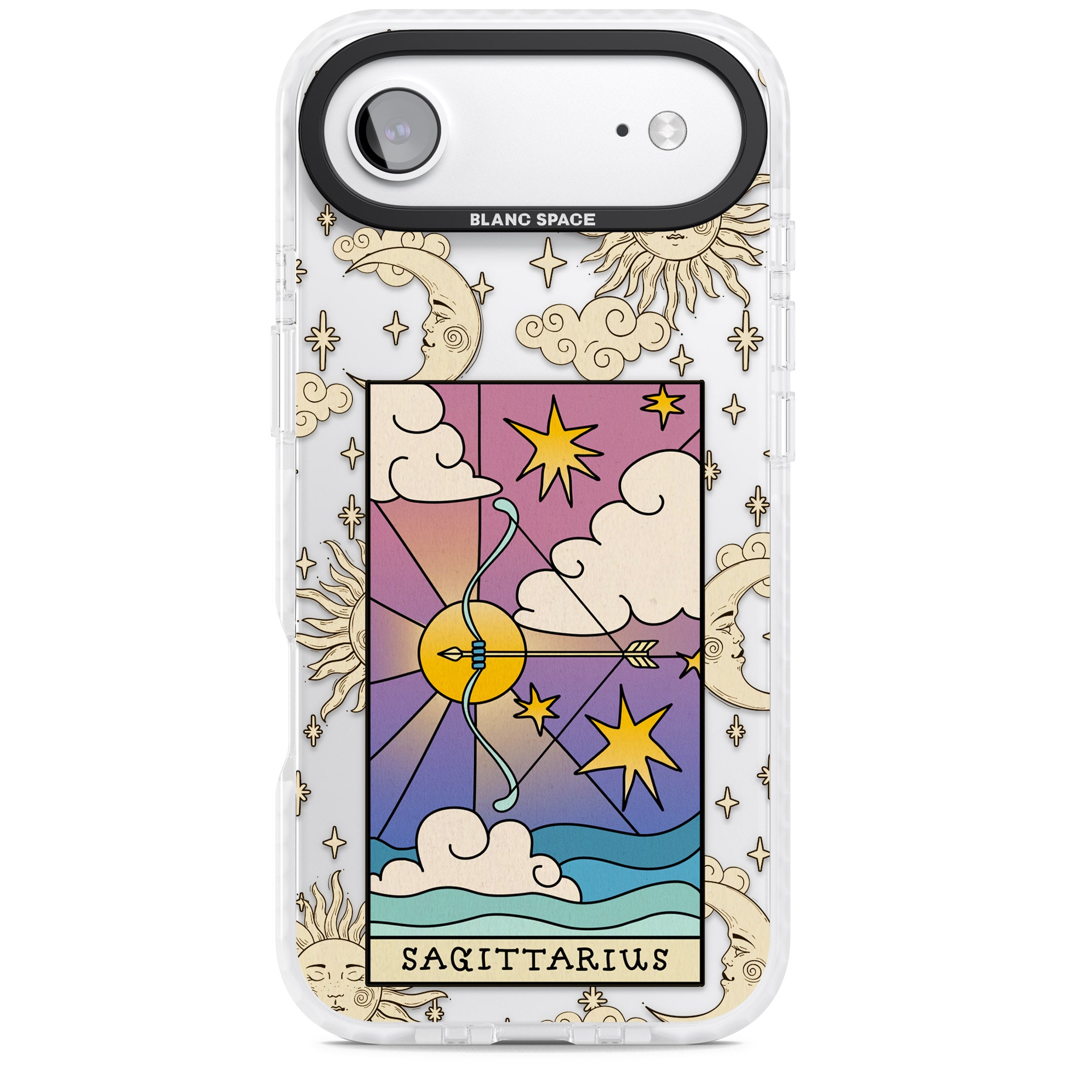 Celestial Zodiac Sagittarius iPhone 17 Air Impact Clear Phone Case