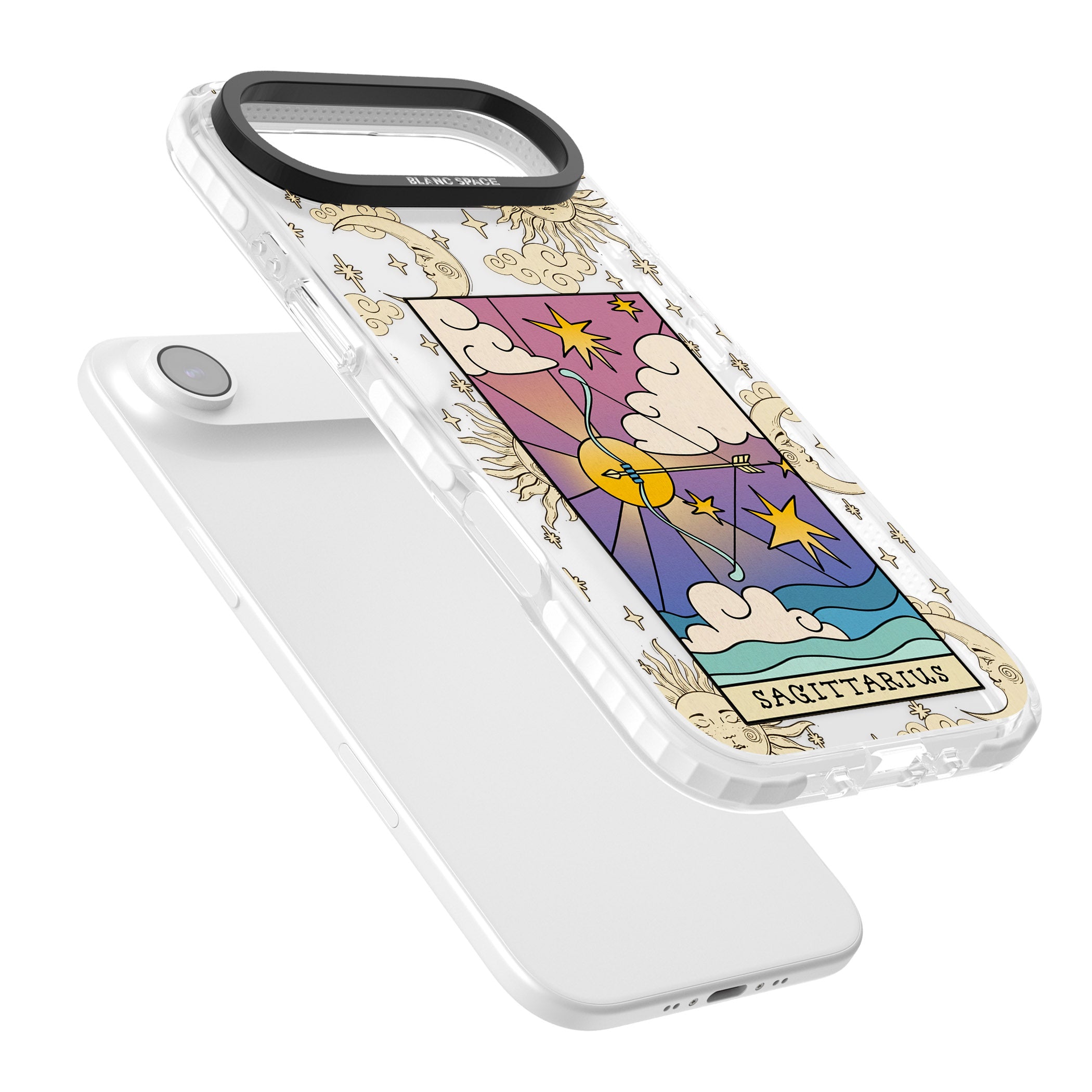 Celestial Zodiac Sagittarius iPhone 17 Air Impact Clear Phone Case Colours