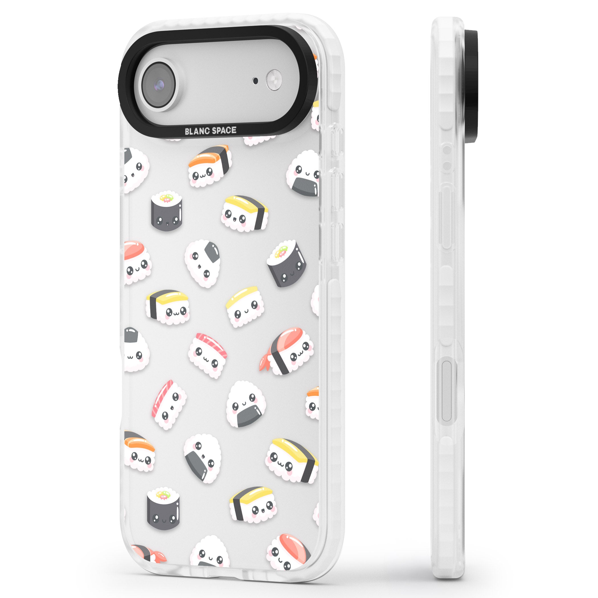 Kawaii Sushi iPhone 17 Air Impact Clear Phone Case Side Profile