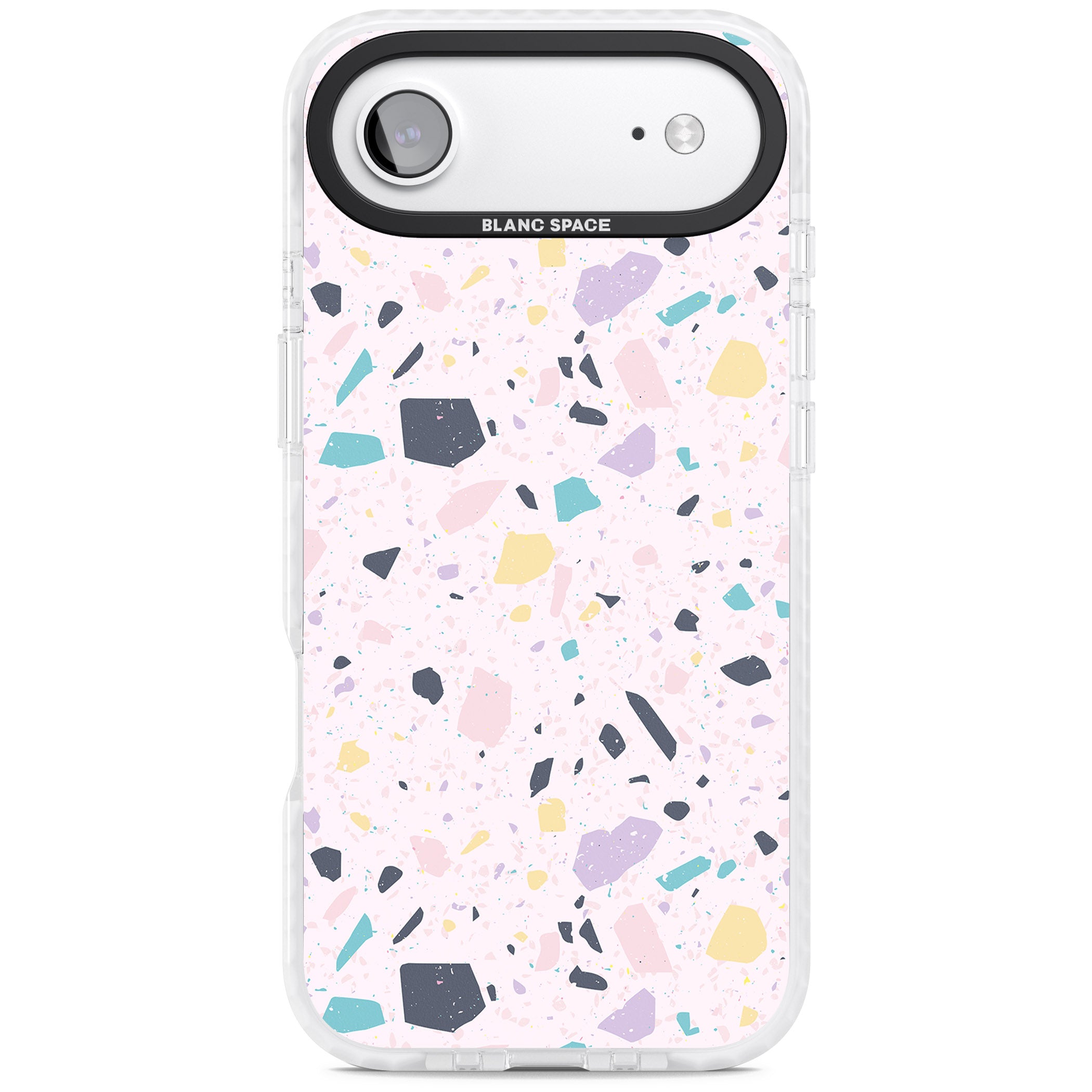 Pink, Purple & Turquoise Terrazzo Pattern iPhone 17 Air Impact Clear Phone Case