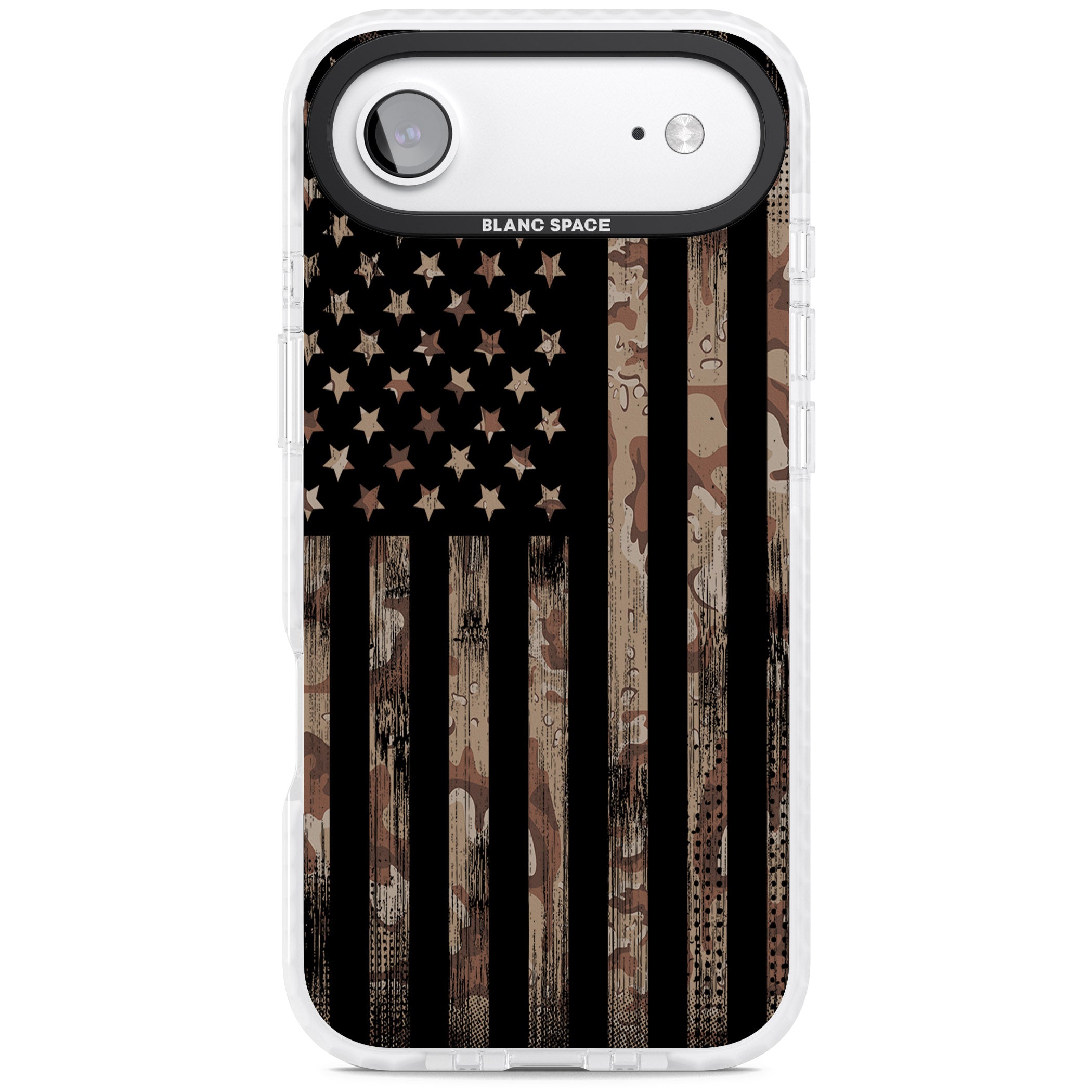 Desert Camo Us Flag iPhone 17 Air Impact Clear Phone Case