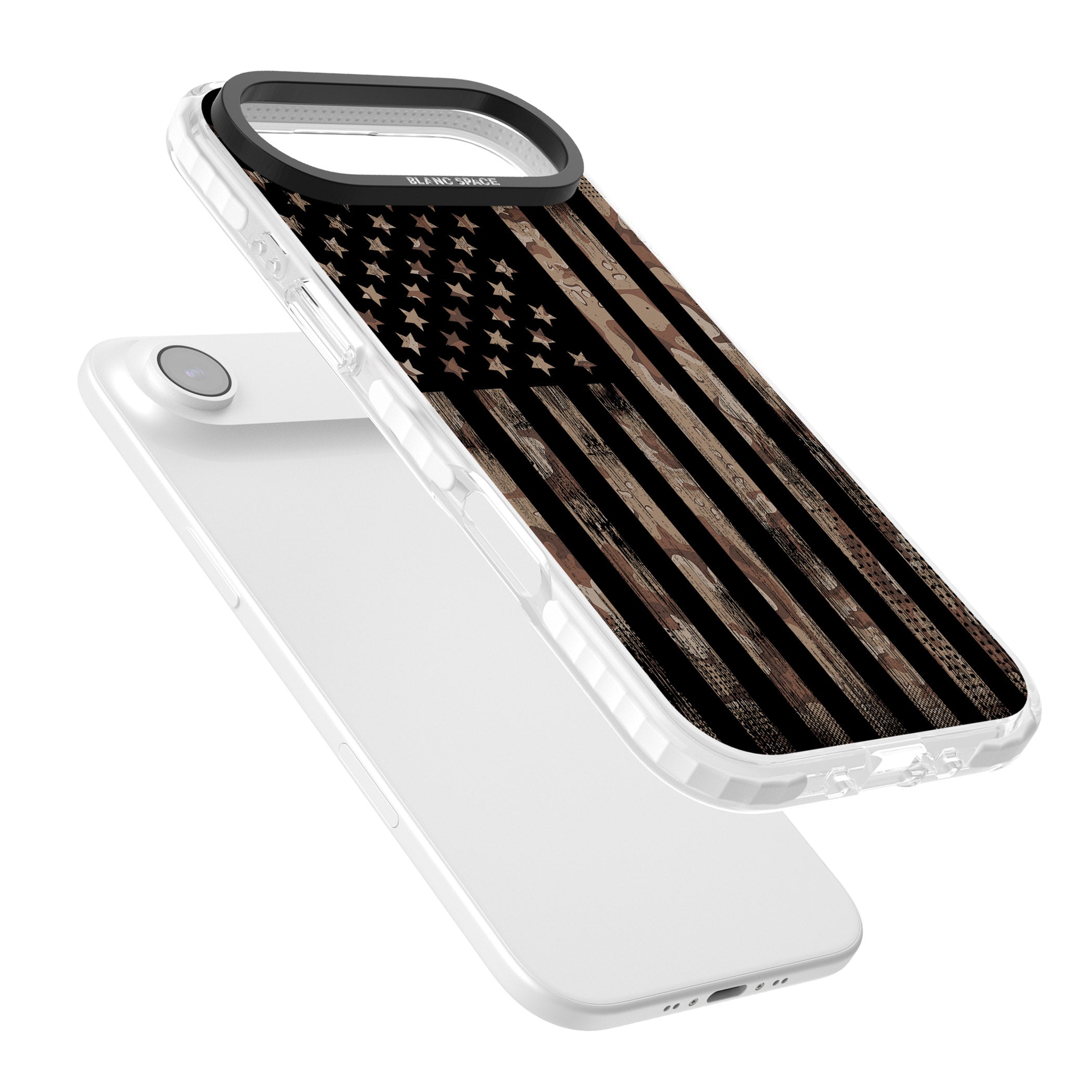 Desert Camo Us Flag iPhone 17 Air Impact Clear Phone Case Colours