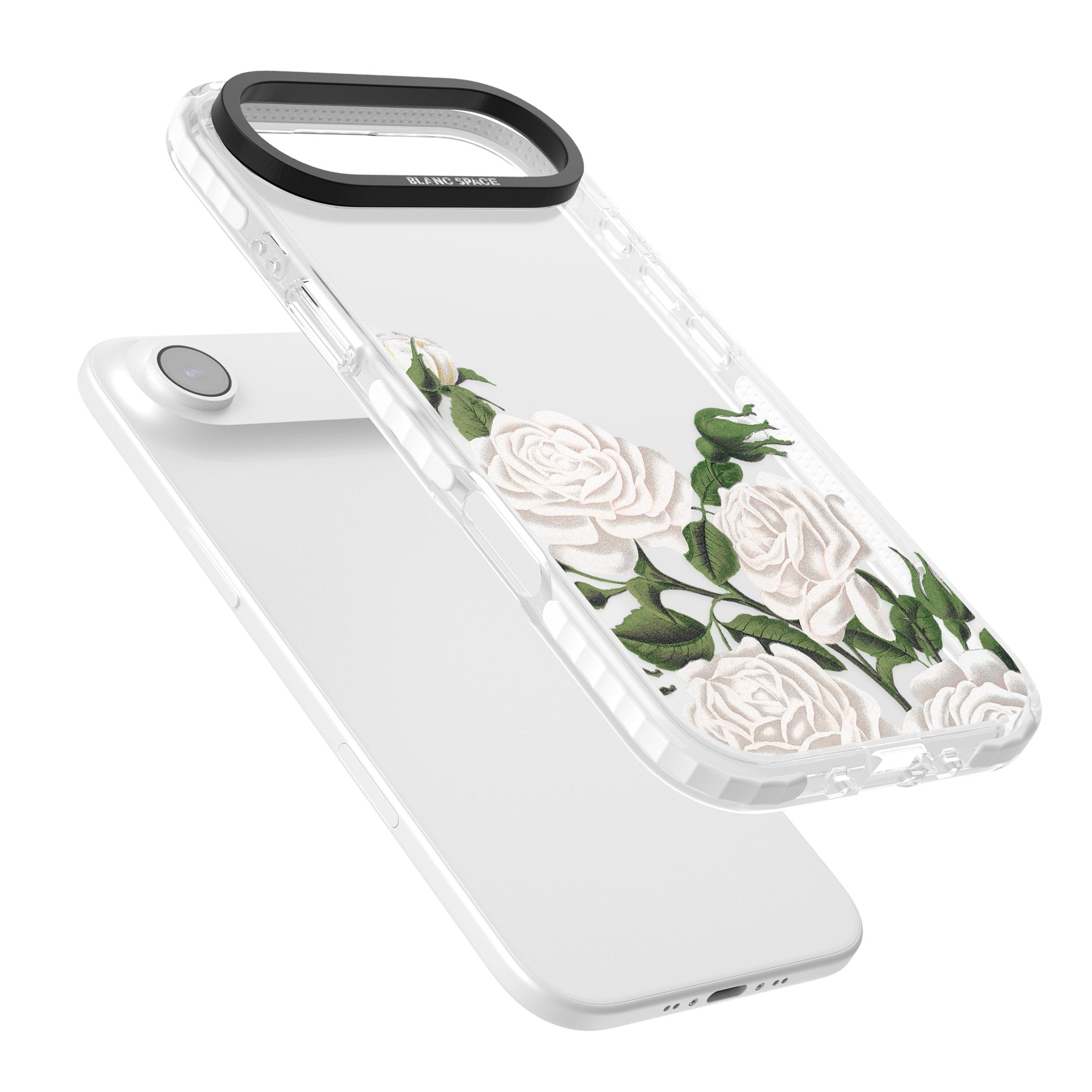 White Vintage Painted Flowers iPhone 17 Air Impact Clear Phone Case Colours