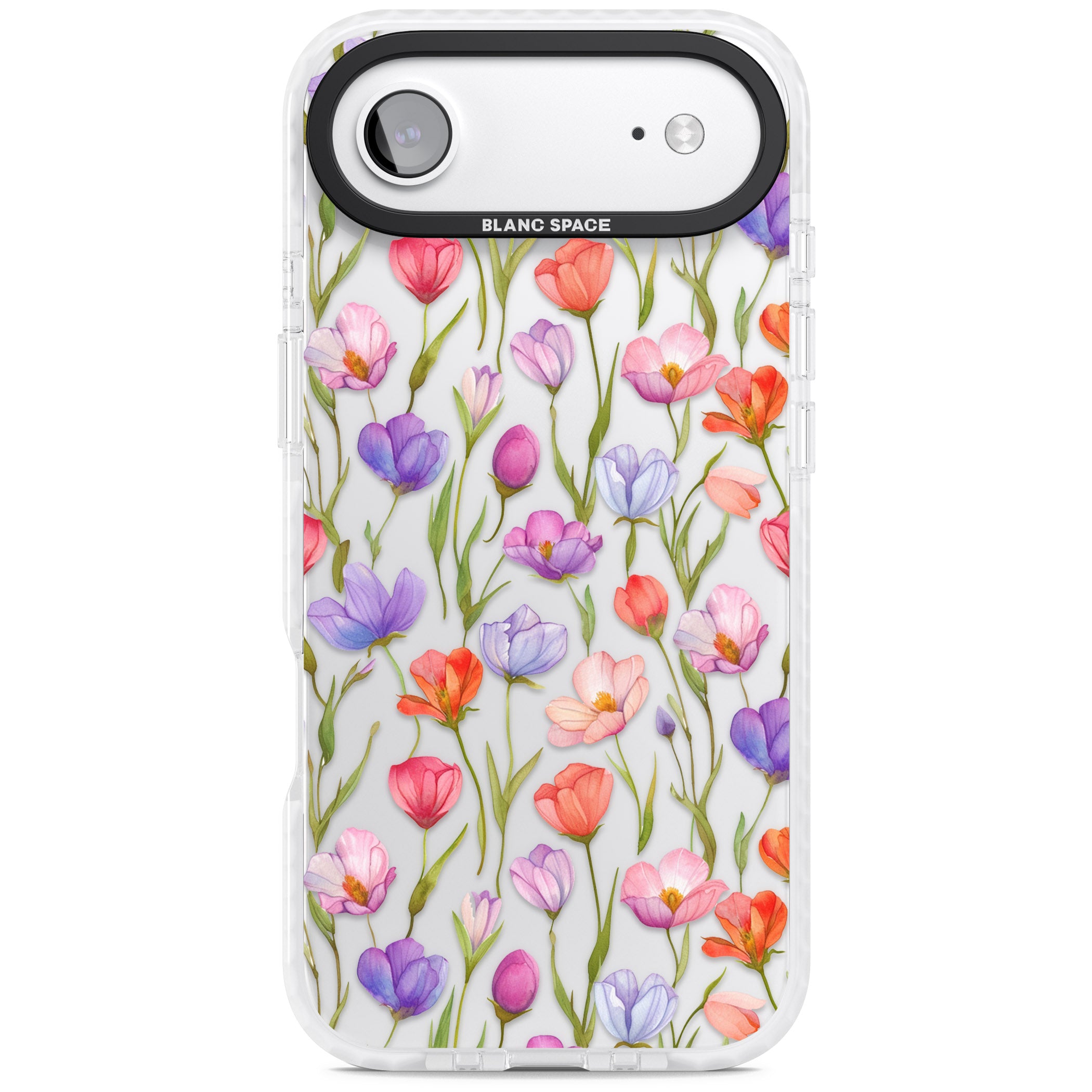 Red, Pink & Purple Flowers iPhone 17 Air Impact Clear Phone Case