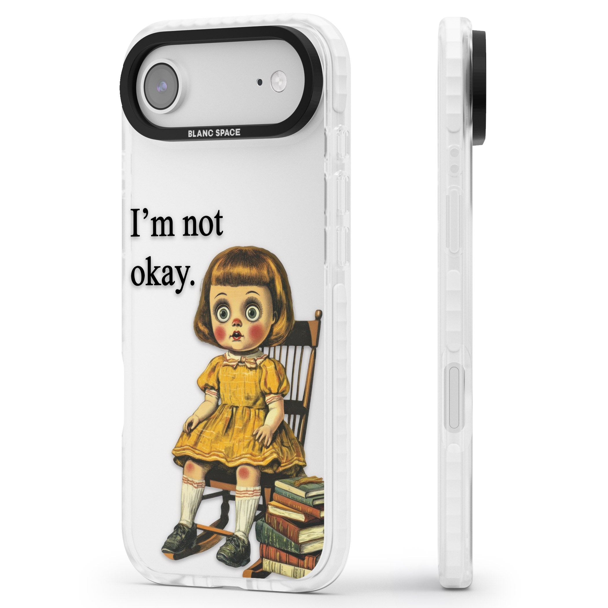 Im Not Okay iPhone 17 Air Impact Clear Phone Case Side Profile