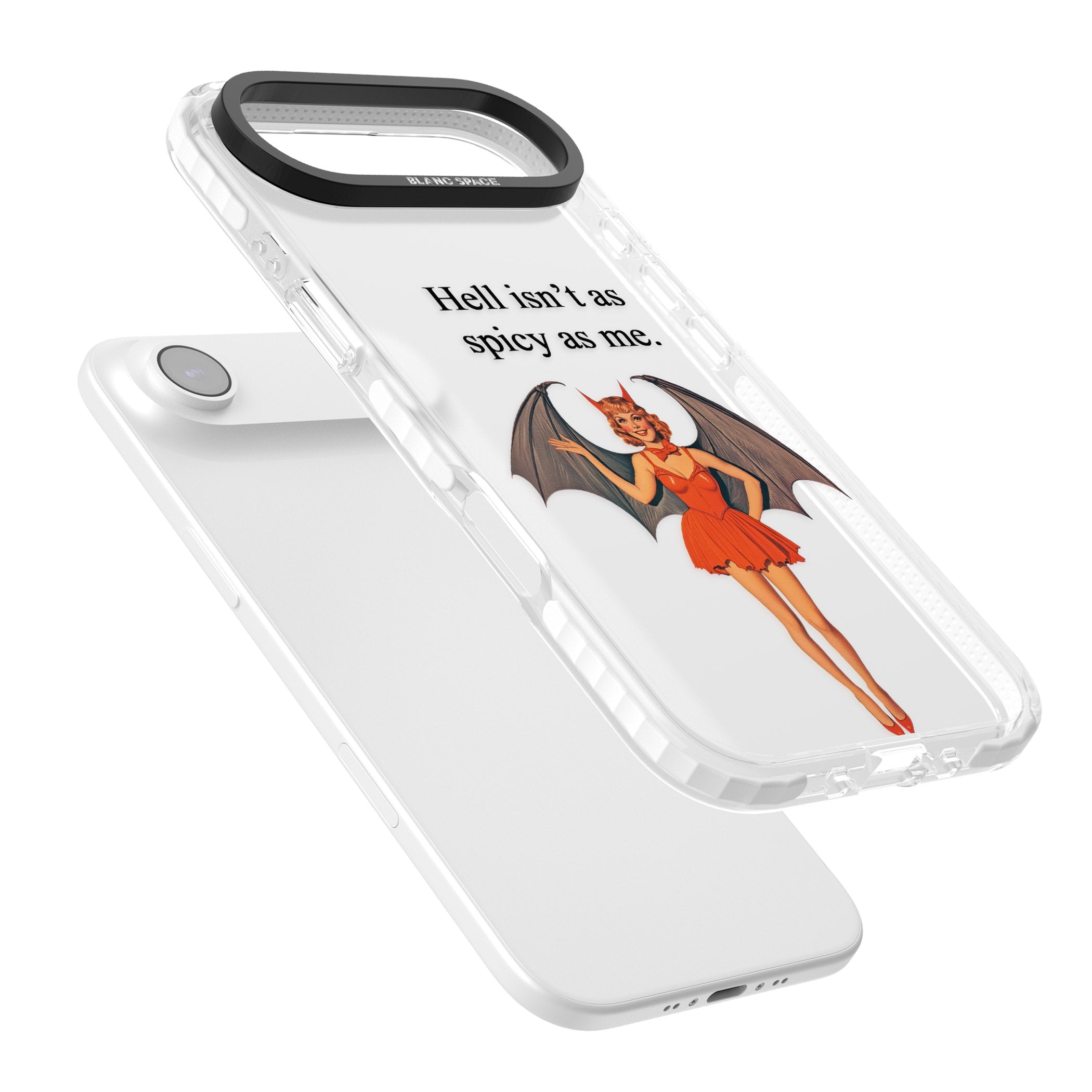 Hell Isnt As Spicy As Me iPhone 17 Air Impact Clear Phone Case Colours