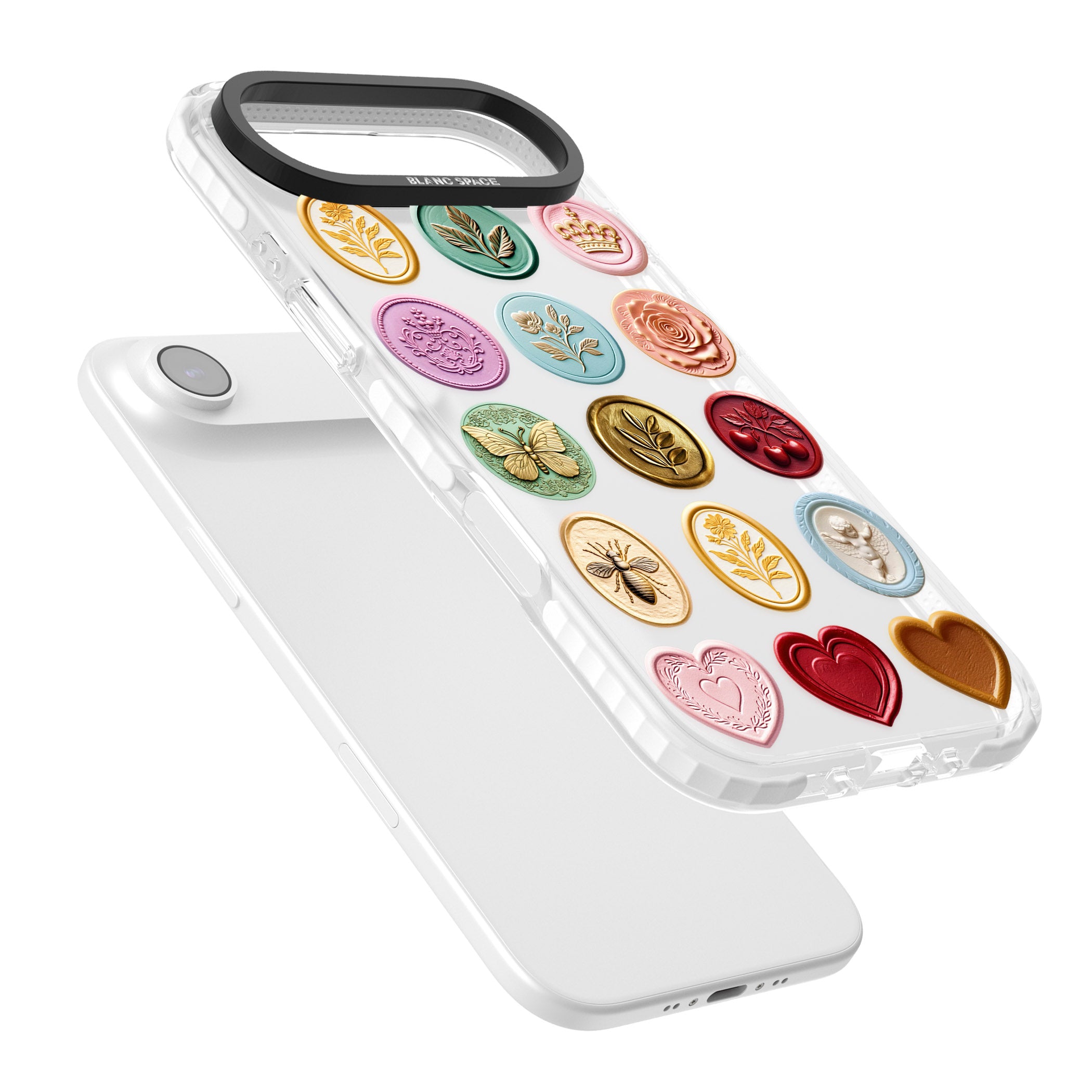 Vintage Wax Seal Pattern iPhone 17 Air Impact Clear Phone Case Colours