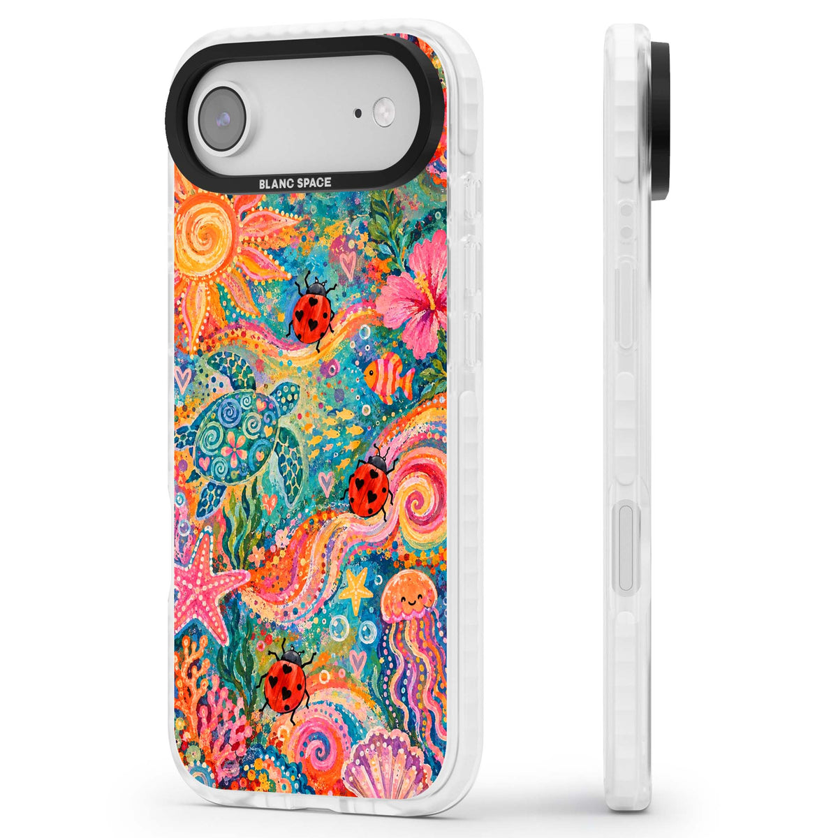 Coral Whimsy for her iPhone case | Black Impact case for iPhone Air