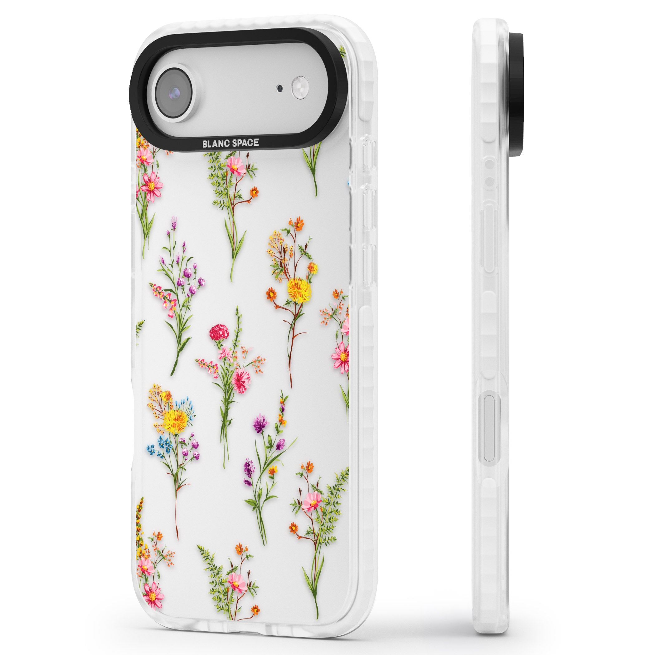 Picked Wildflowers iPhone 17 Air Impact Clear Phone Case Side Profile