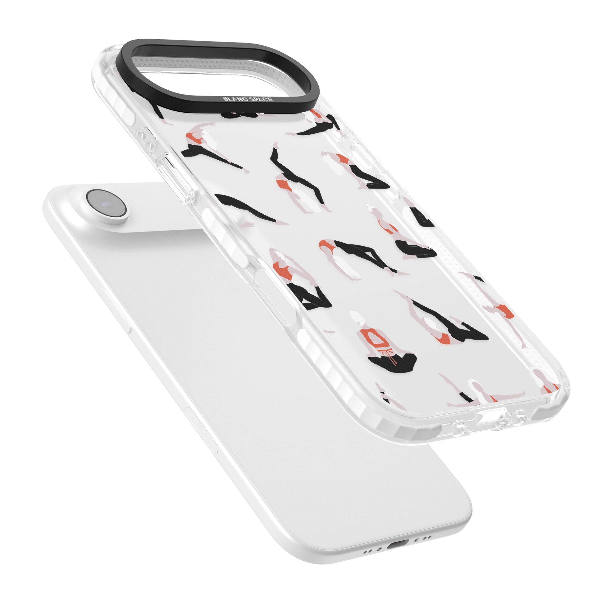 Yoga Poses Clear iPhone 17 Air Impact Clear Phone Case Colours