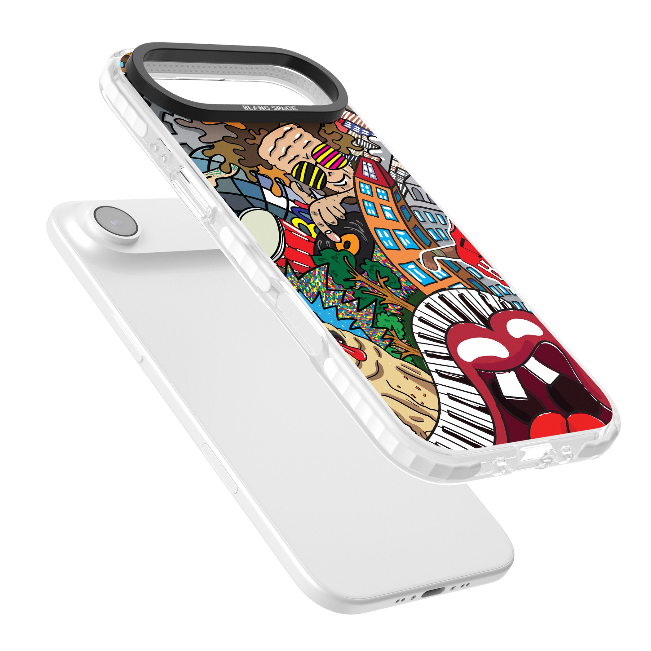Funky Music City iPhone 17 Air Impact Clear Phone Case Colours