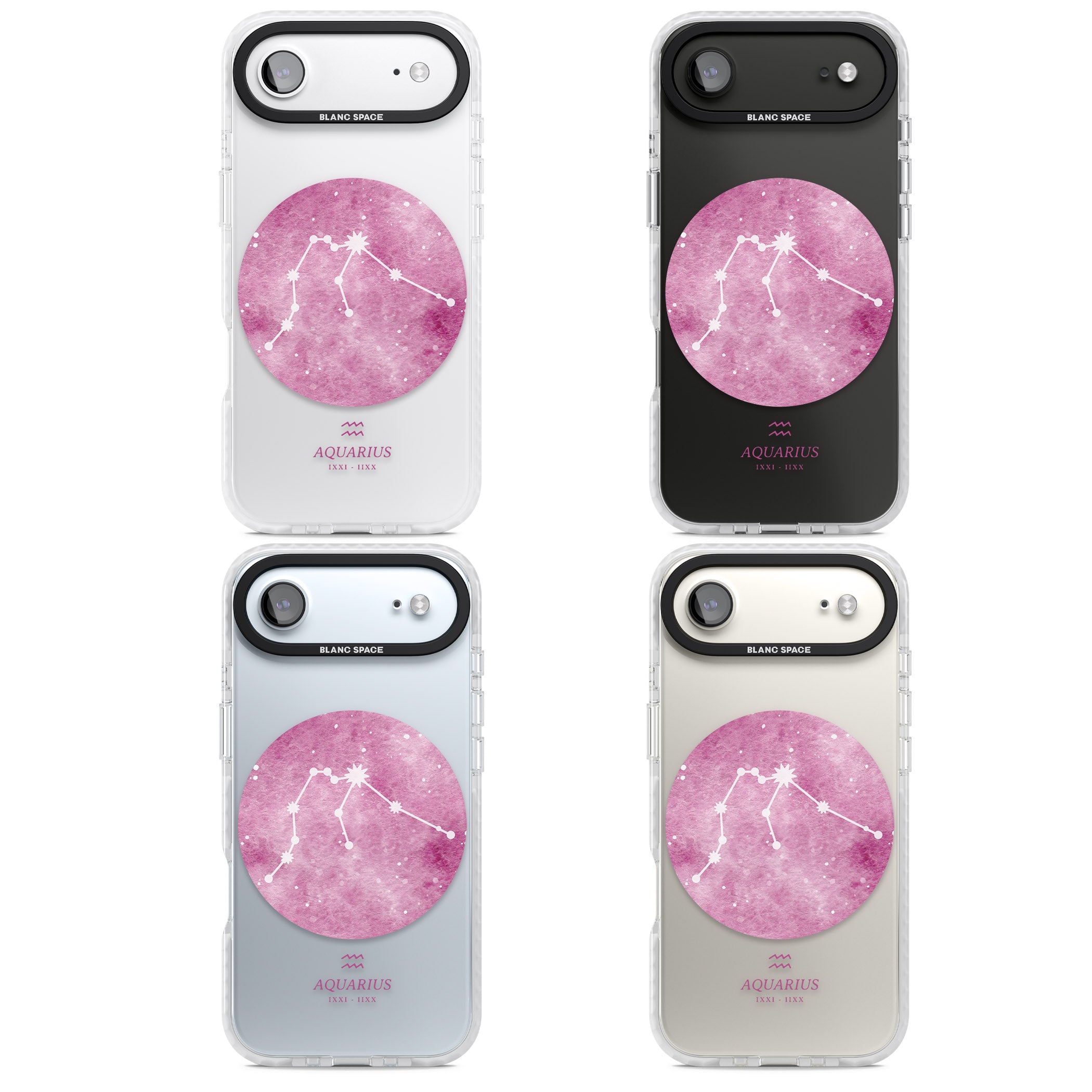 Aquarius Zodiac iPhone 17 Air Impact Clear Phone Case APT Impact Protection