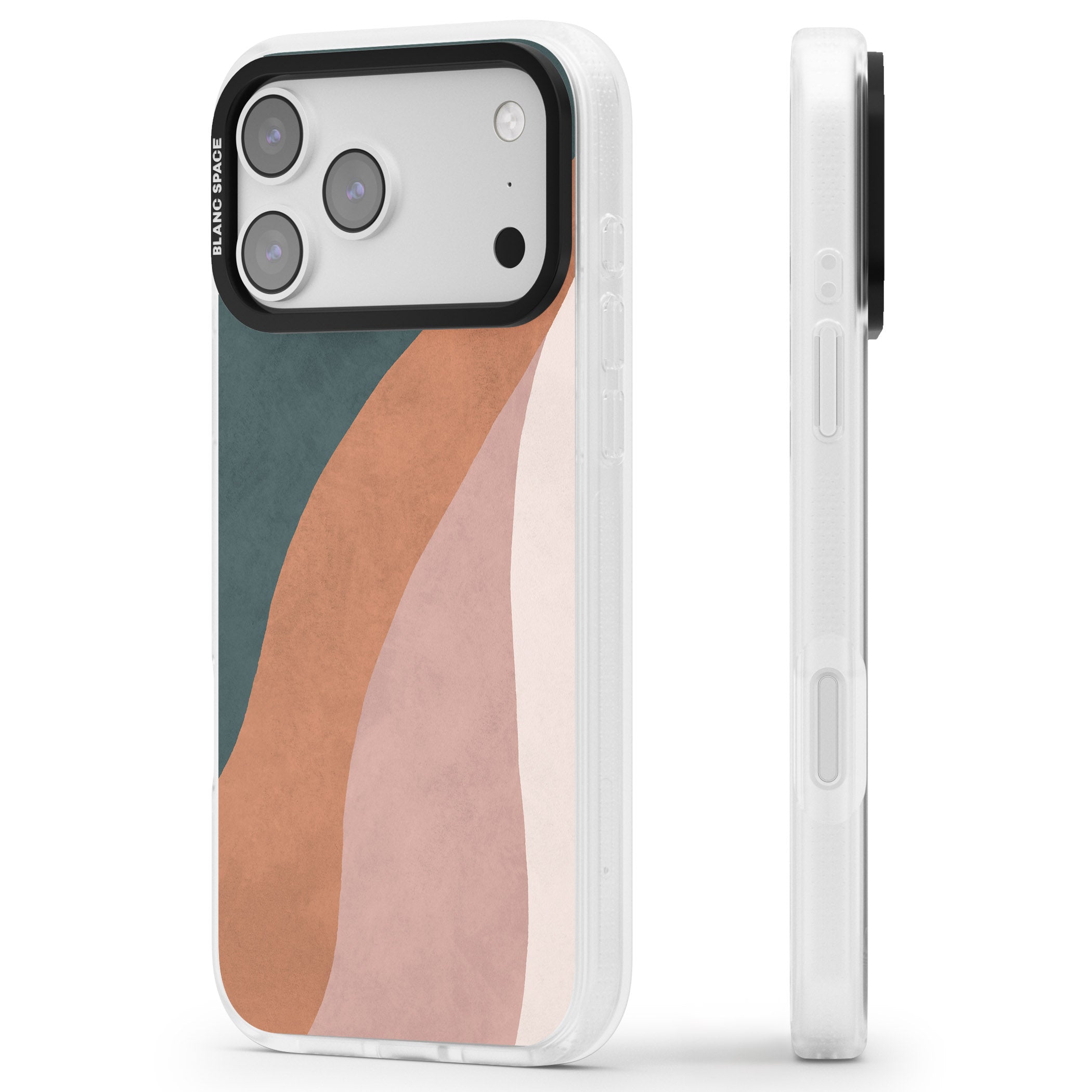 Earthwave Abstract iPhone 17 Pro Impact Air Clear Phone Case Side Profile