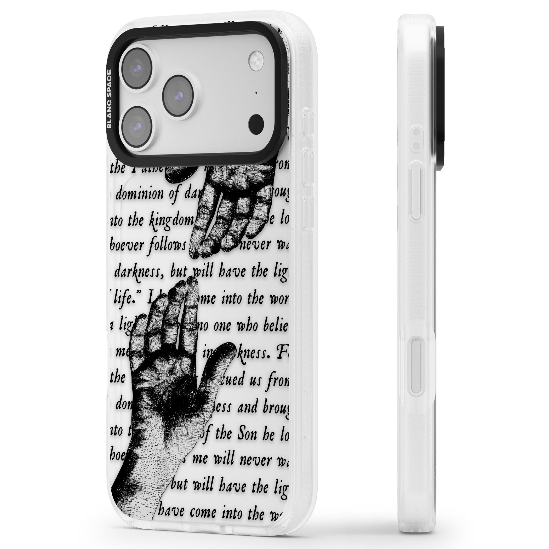 In Touch iPhone 17 Pro Impact Air Clear Phone Case Side Profile