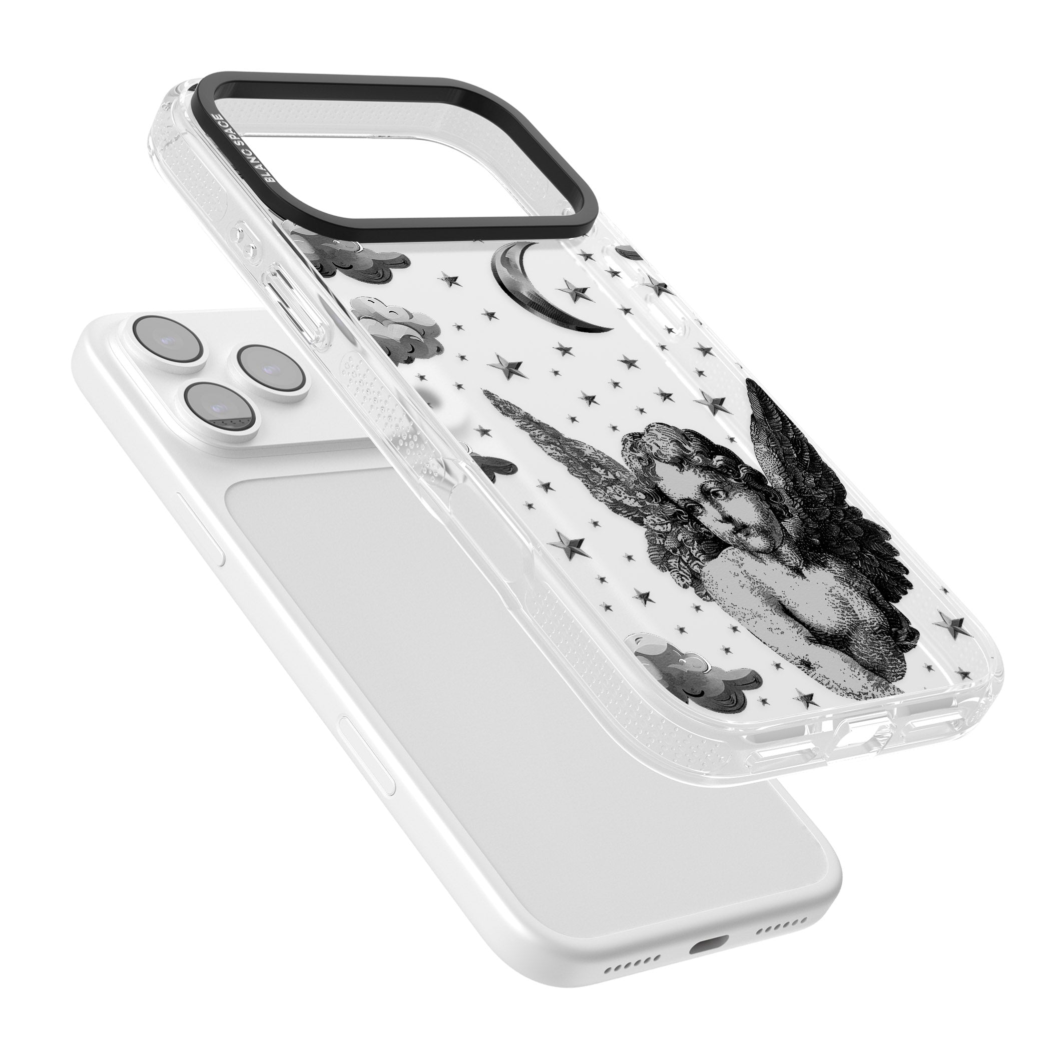Celestial Cherub iPhone 17 Pro Max Impact Air Clear Phone Case Colours