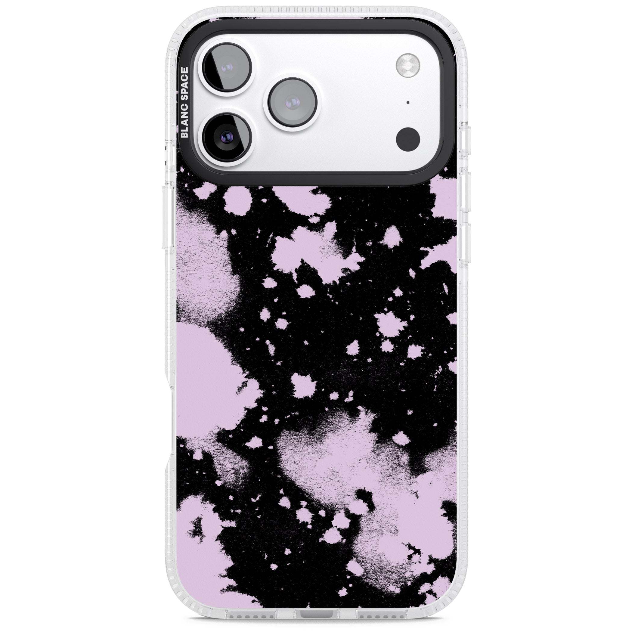 Pink & Black Acid Wash Tie Dye iPhone 17 Pro Impact Air Clear Phone Case