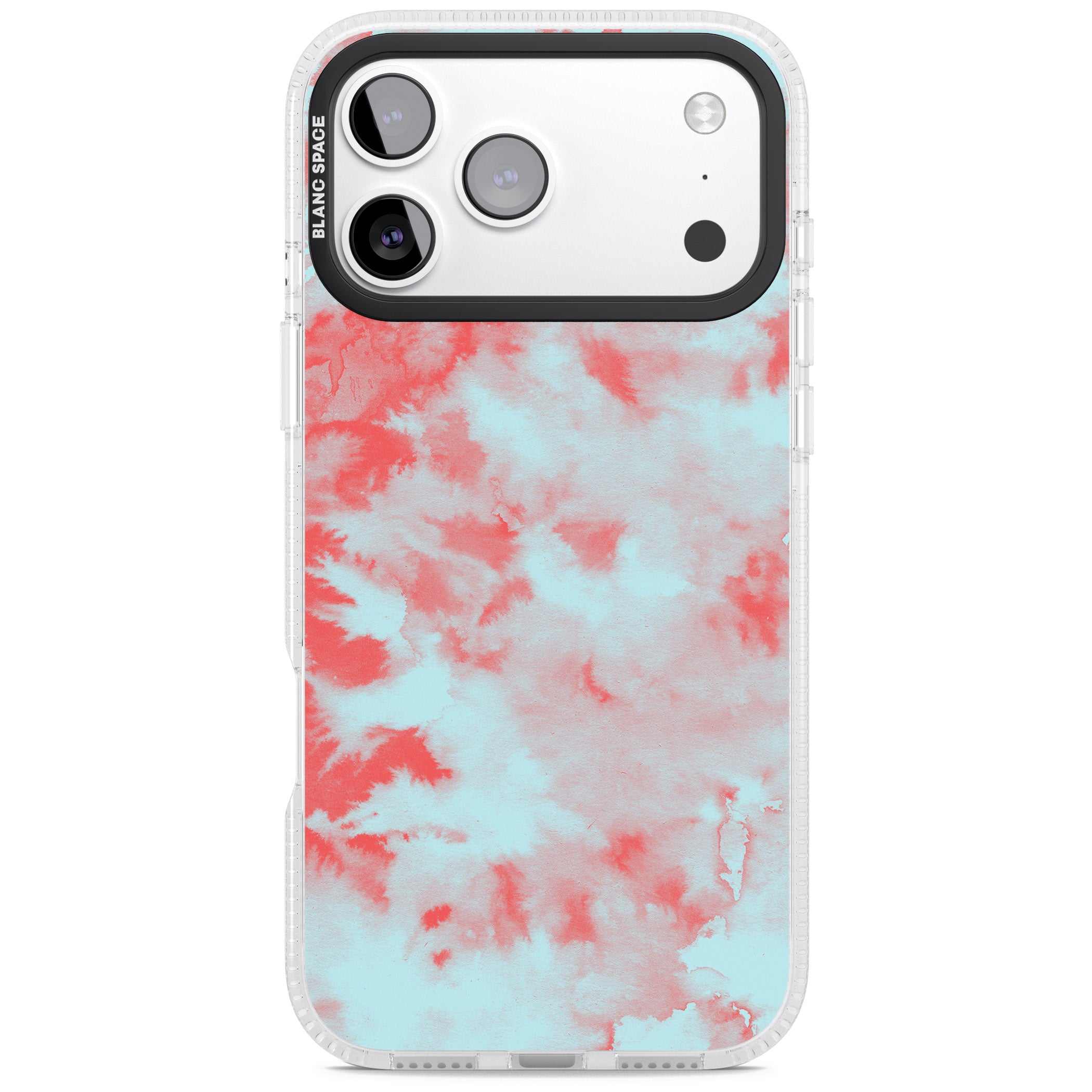 Red & Blue Acid Cloud iPhone 17 Pro Impact Air Clear Phone Case