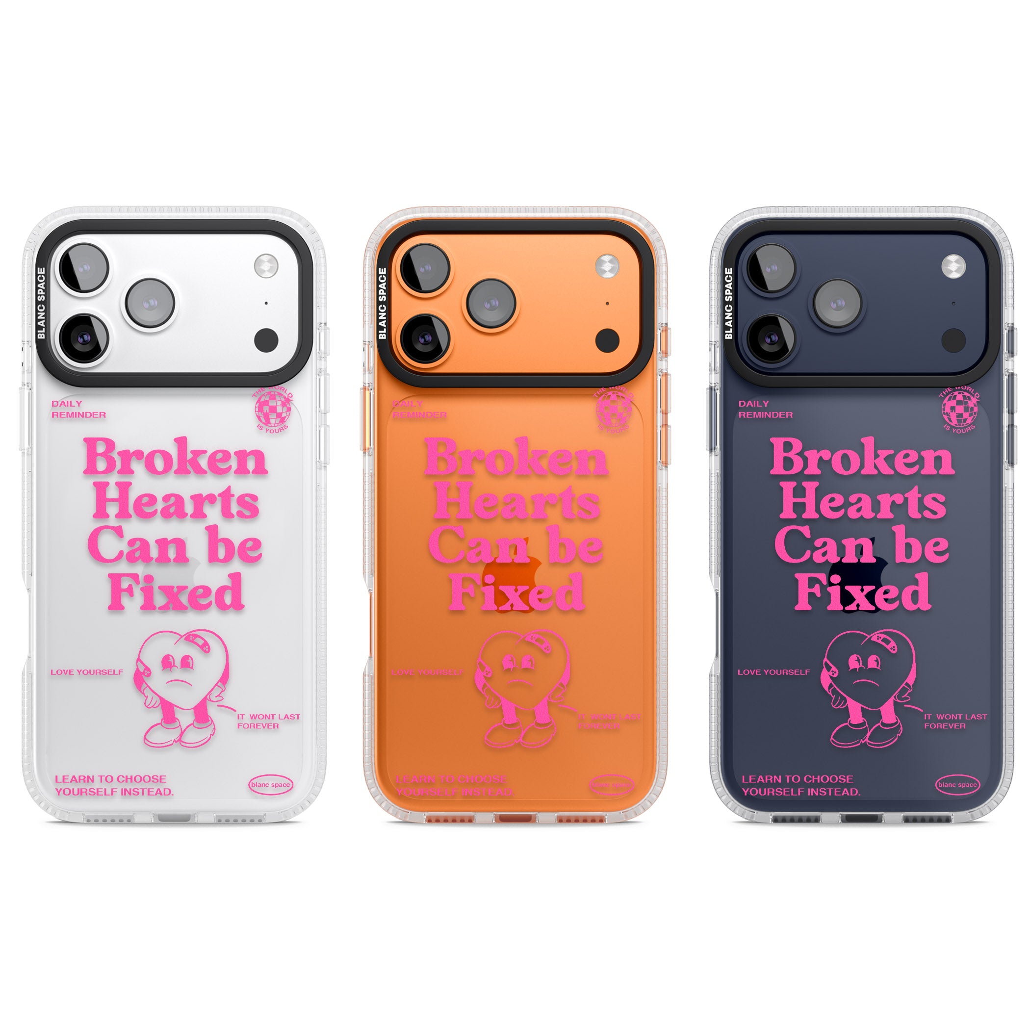 Broken Hearts Can Be Fixed iPhone 17 Pro Impact Air Clear Phone Case APT Impact Protection