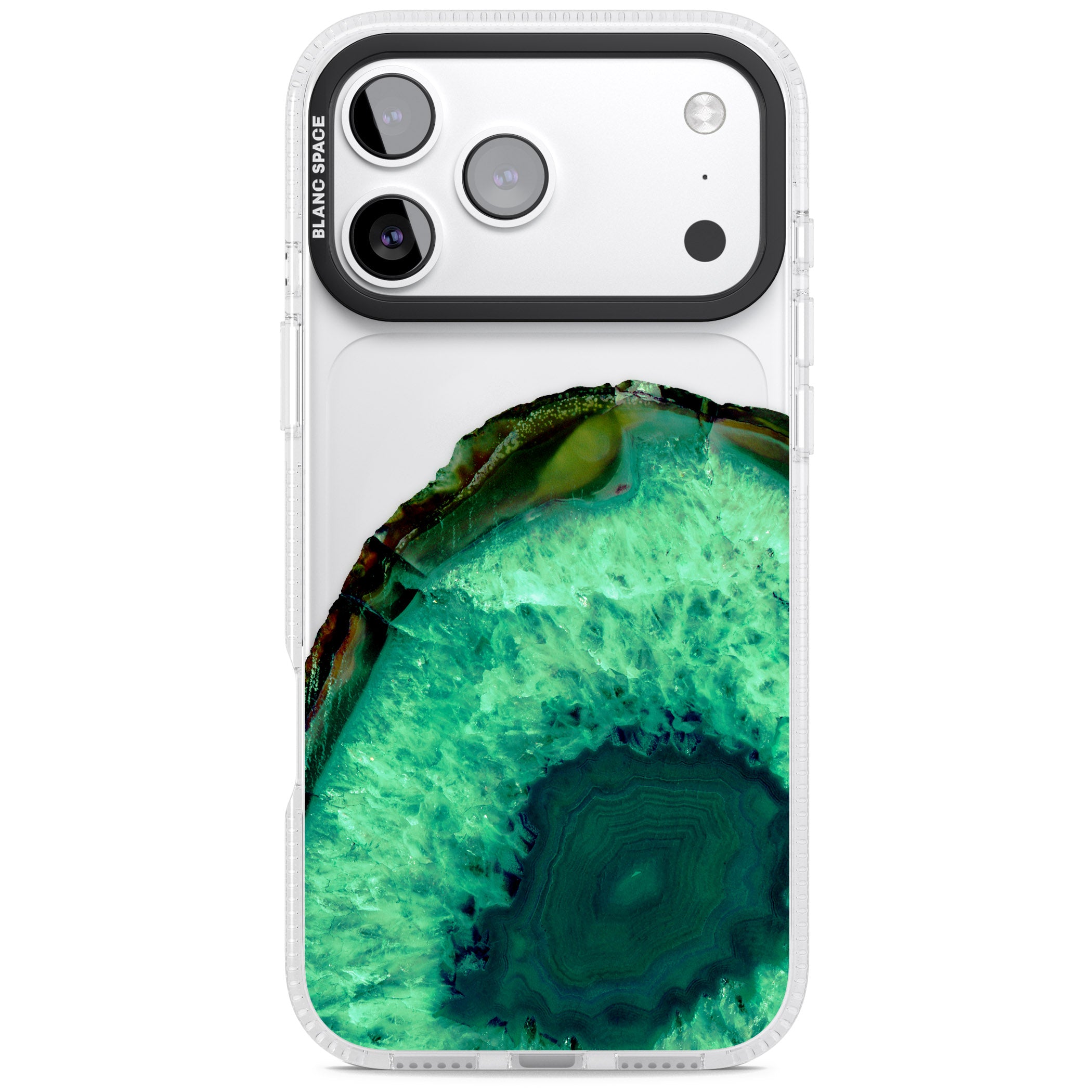 Emerald Geode iPhone 17 Pro Impact Air Clear Phone Case