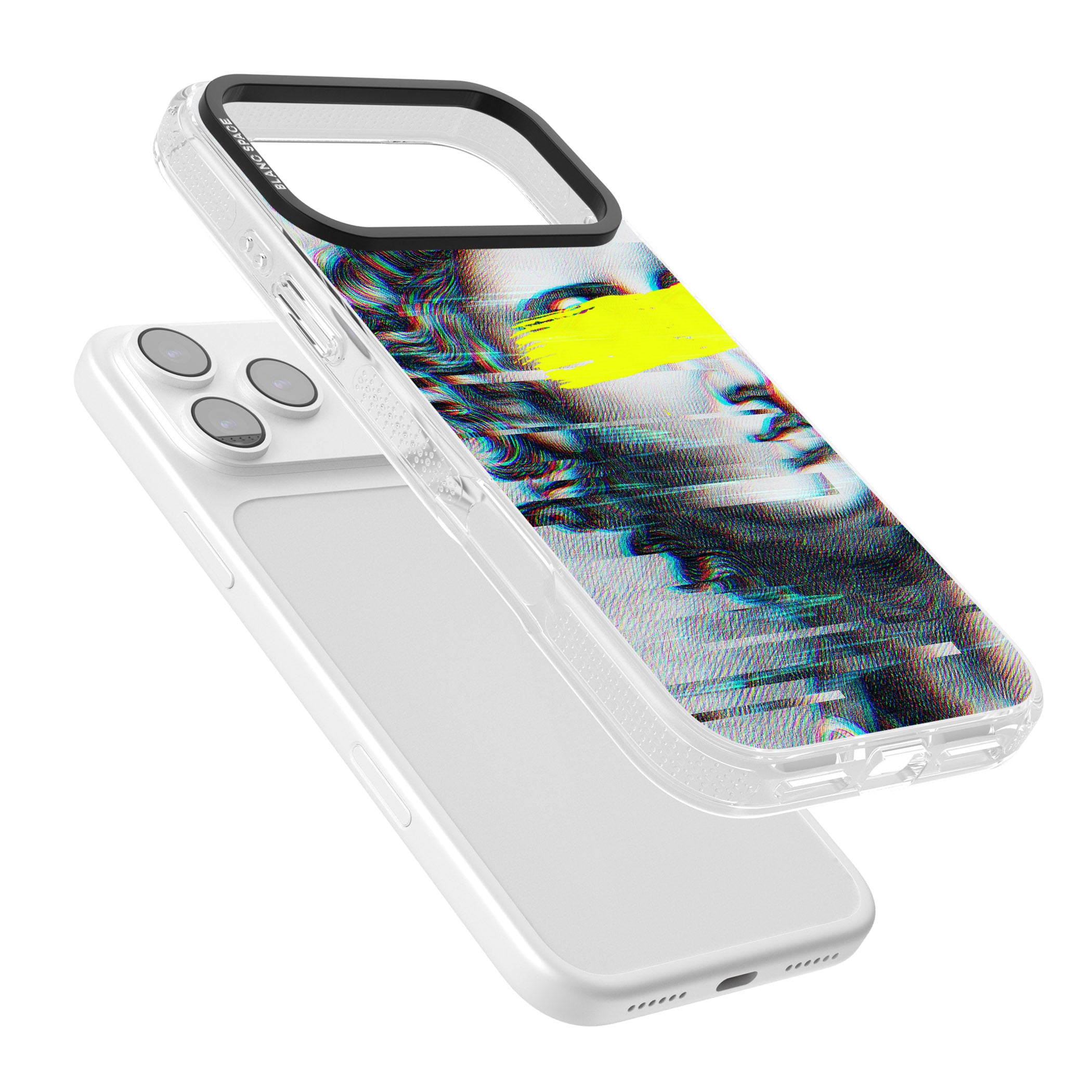 Glitched Fragment iPhone 17 Pro Max Impact Air Clear Phone Case Colours