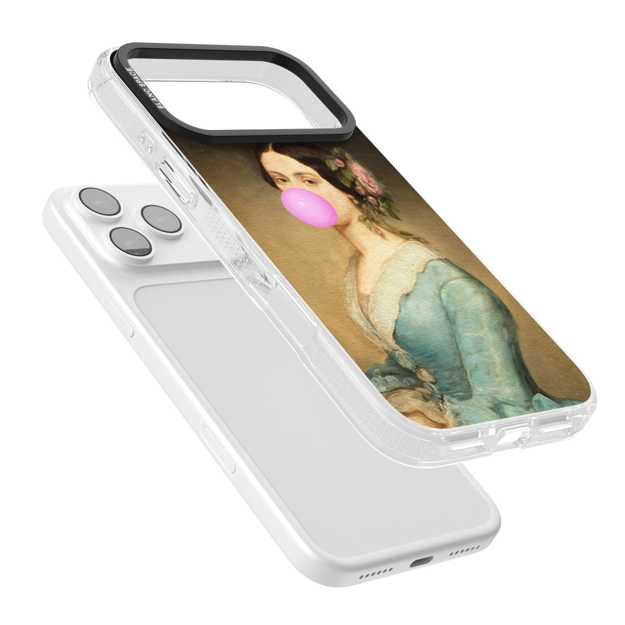 Bubblegum Renaissance iPhone 17 Pro Impact Air Clear Phone Case Colours