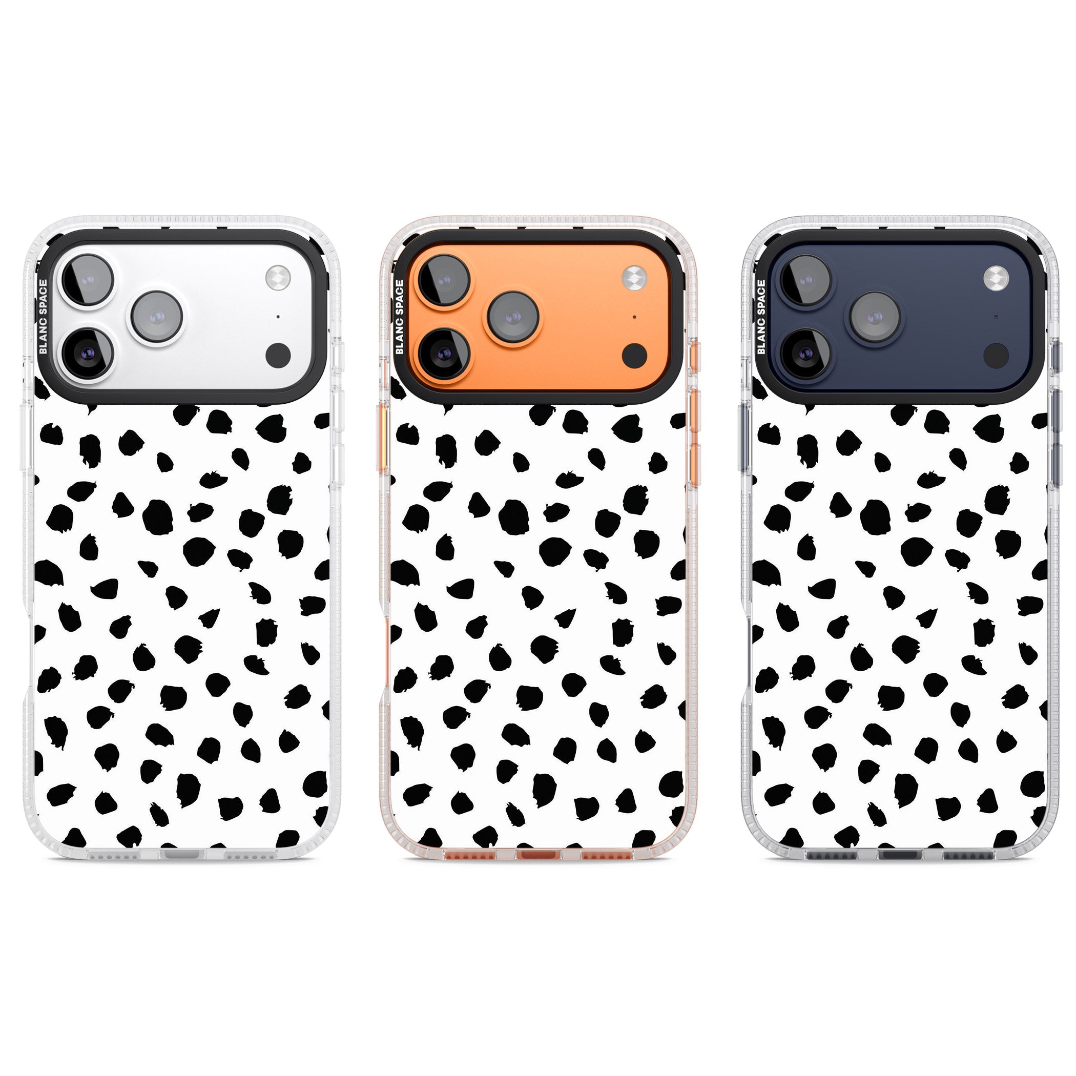 White Dalmatian Print iPhone 17 Pro Impact Air Clear Phone Case APT Impact Protection