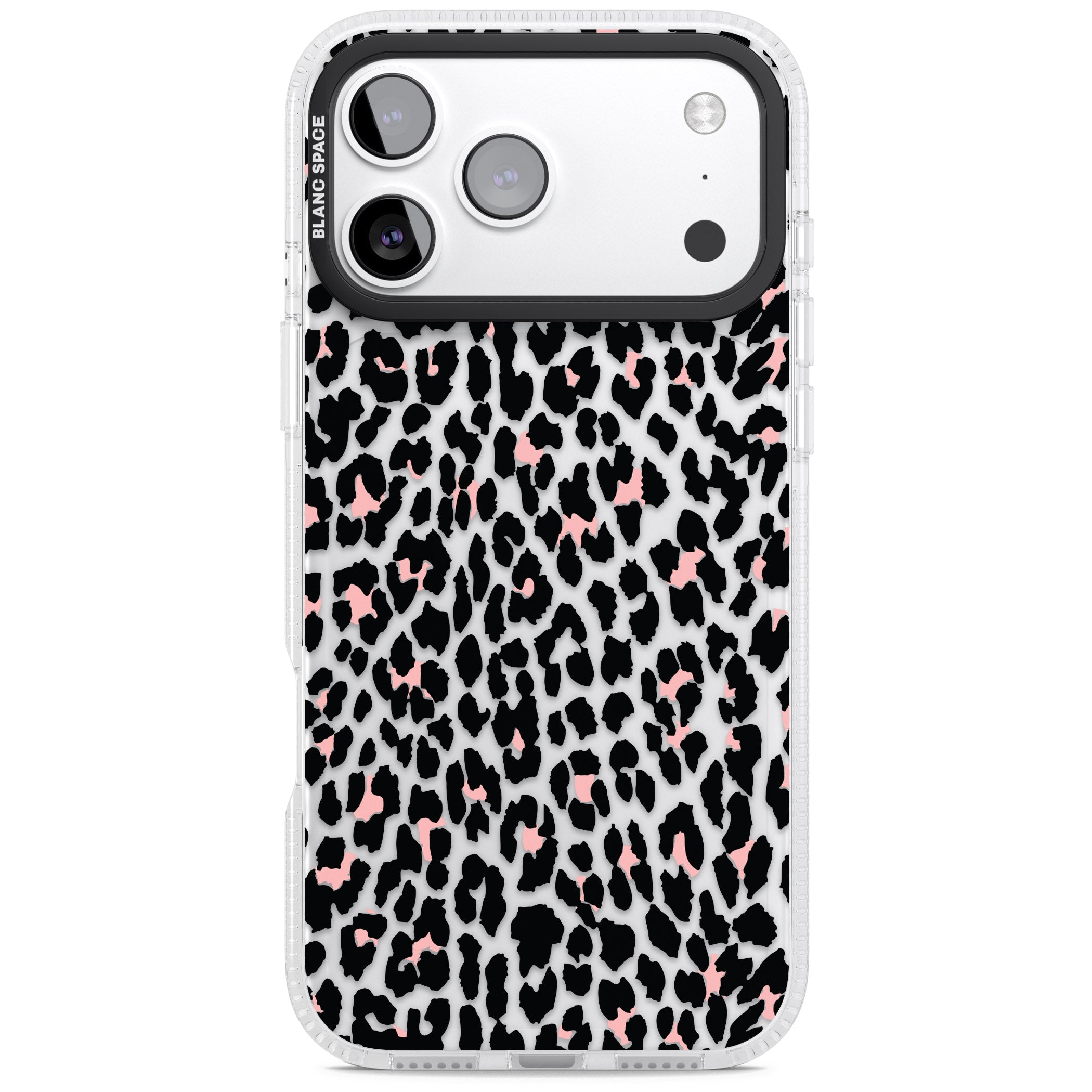 Pink Leopard Print iPhone 17 Pro Impact Air Clear Phone Case