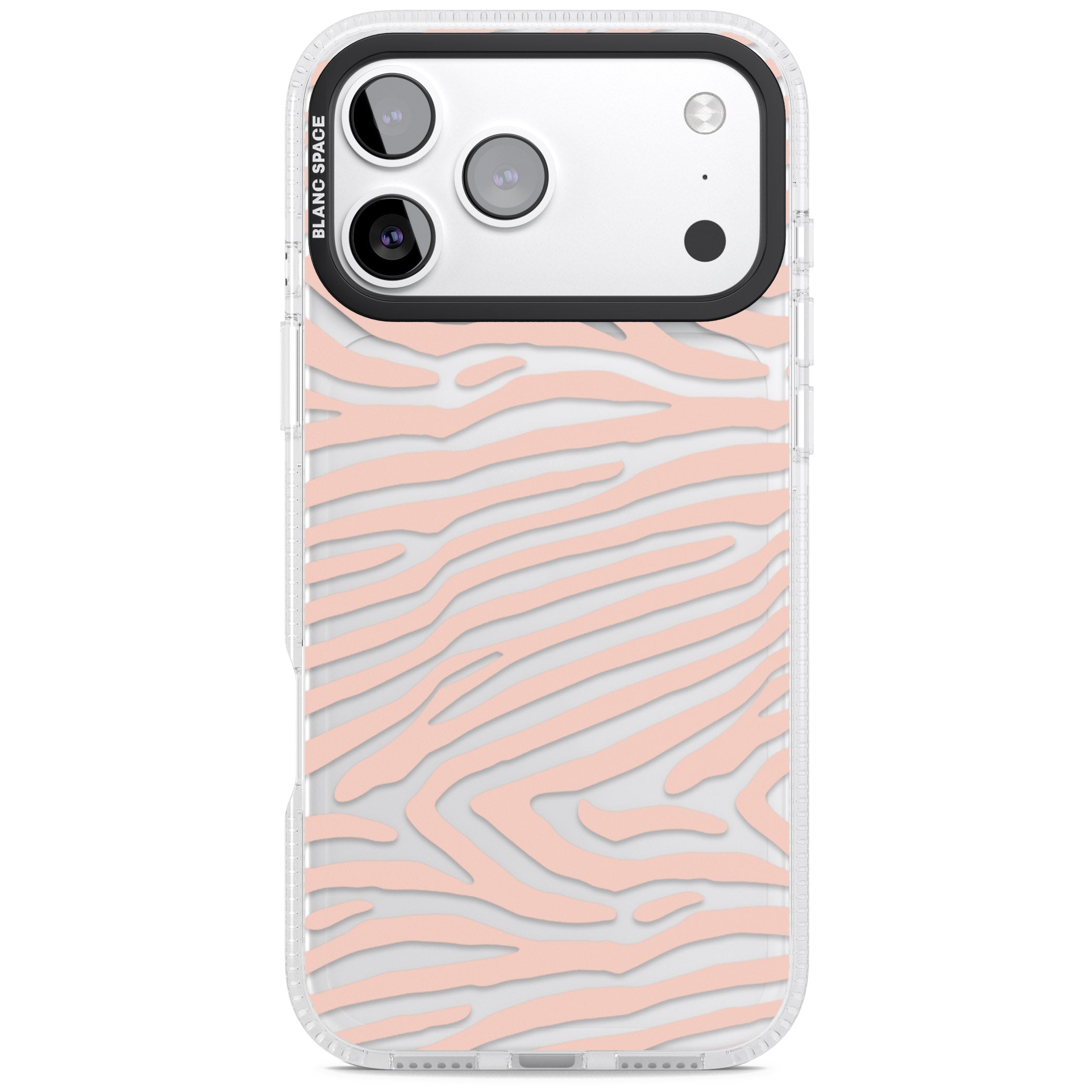 Horizontal Zebra Stripes Transparent Animal Print iPhone 17 Pro Impact Air Clear Phone Case