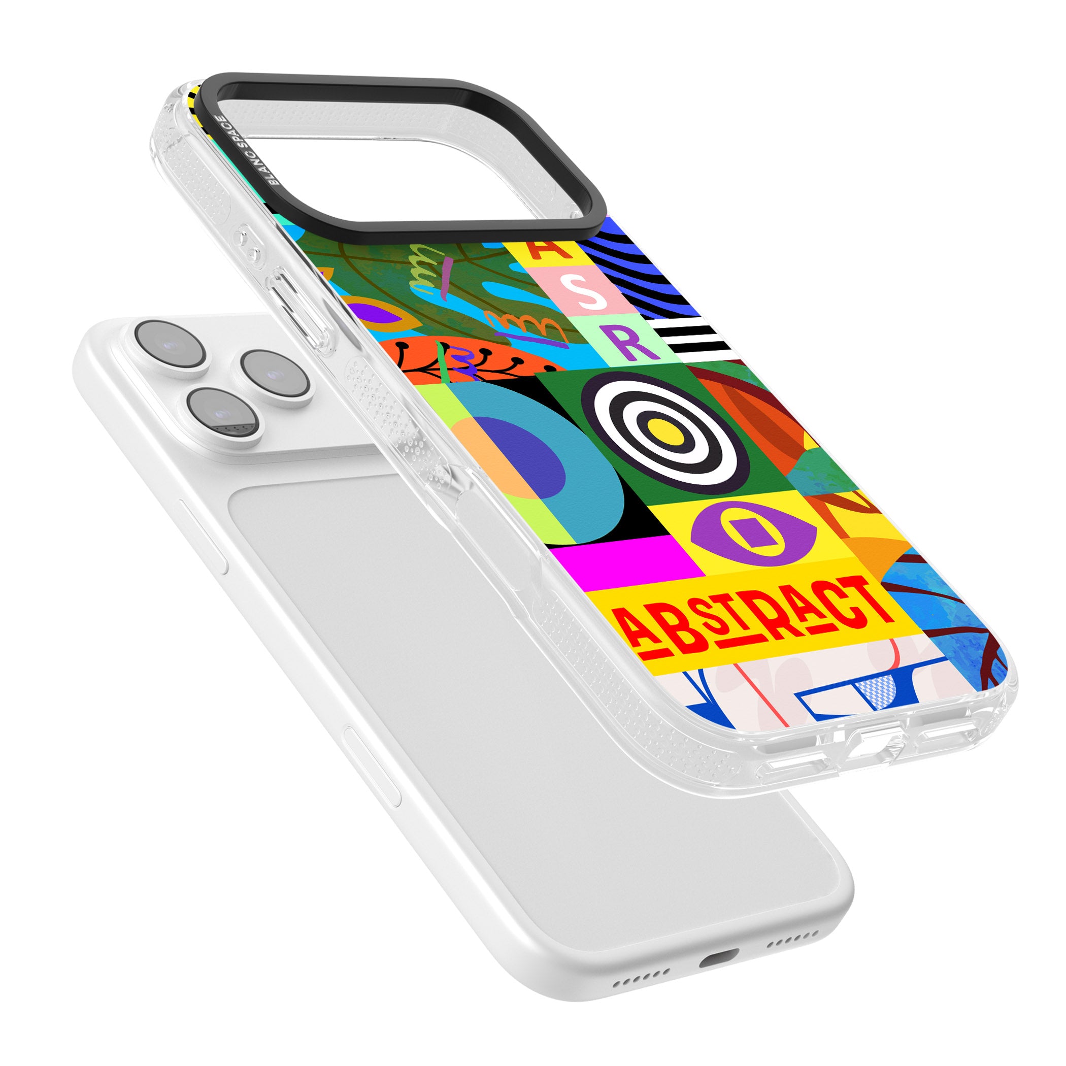 Abstract Pattern Patchwork iPhone 17 Pro Max Impact Air Clear Phone Case Colours