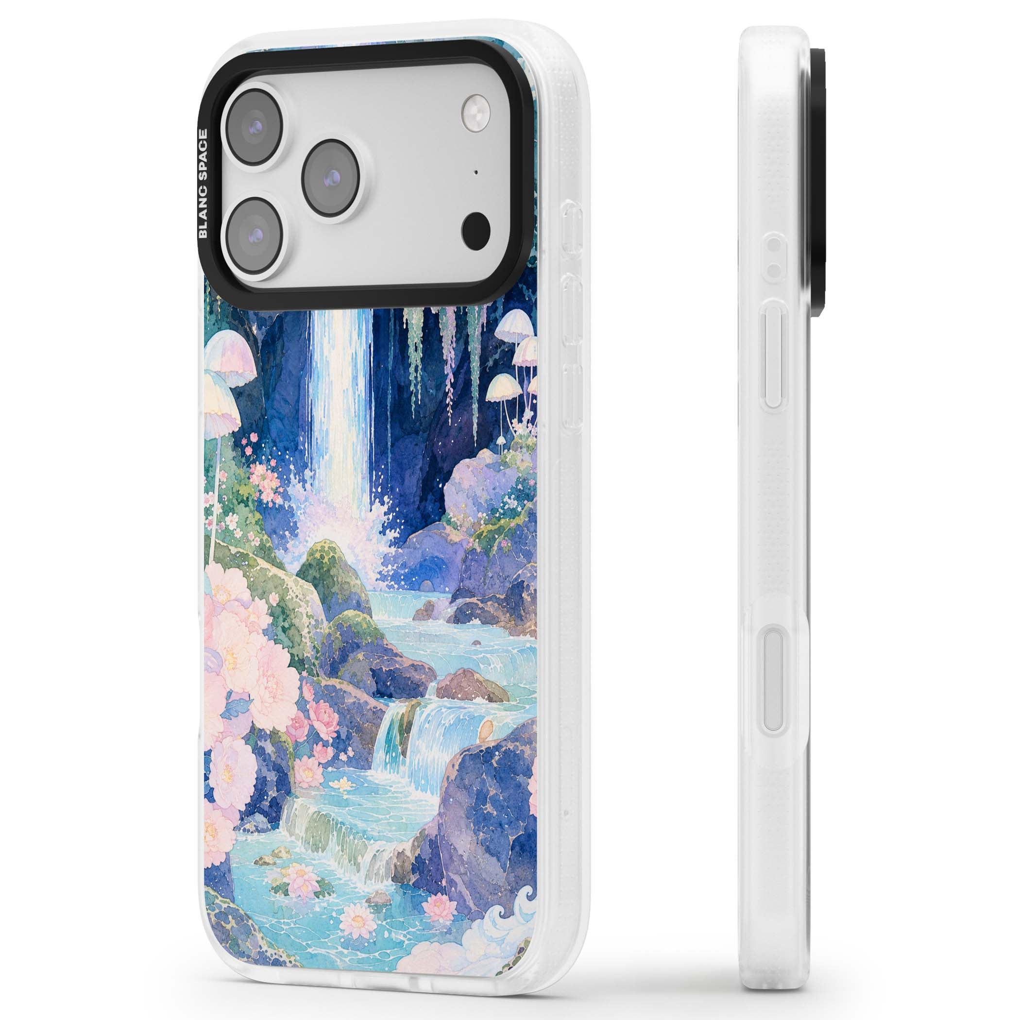 Mystic Waterfall art iPhone case | Clear Case Impact Air case for iPhone 17 Pro, iPhone 17 Pro Max
