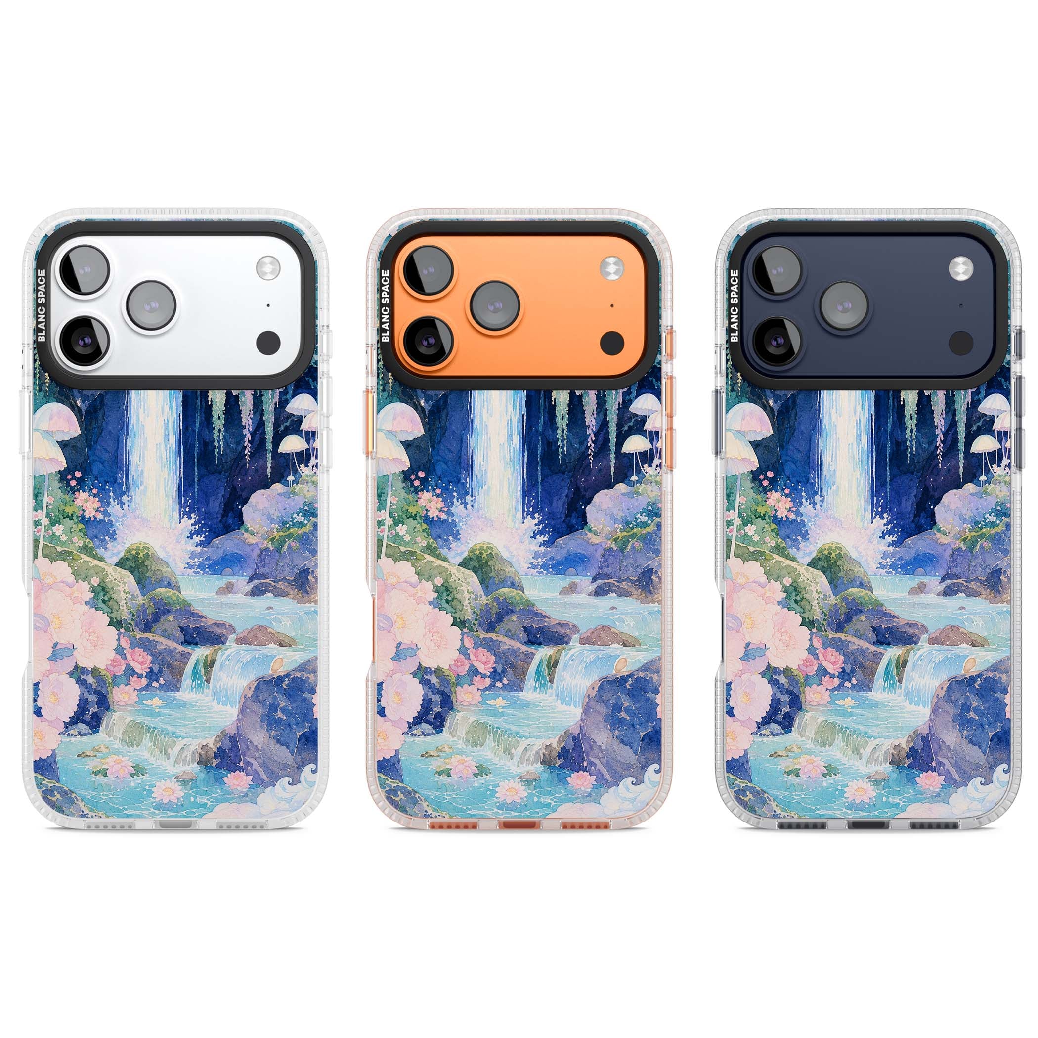 Mystic Waterfall art iPhone case | Clear Case Impact Air case for iPhone 17 Pro, iPhone 17 Pro Max