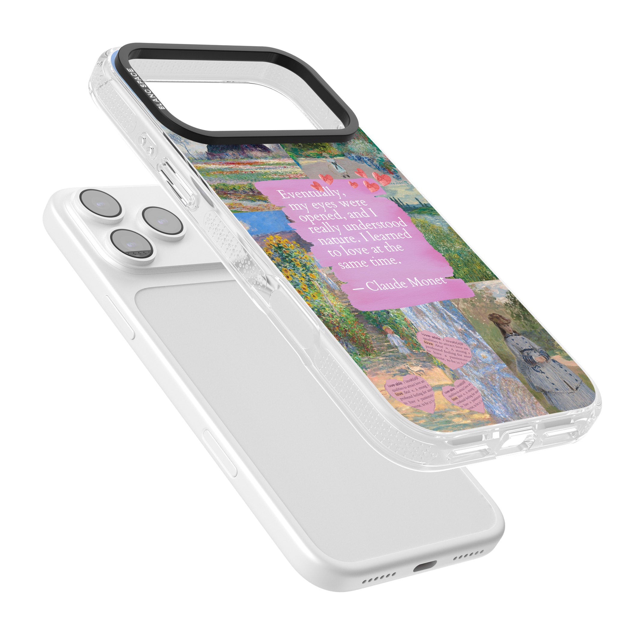 Monet 'Eyes Were Opened' Collage iPhone 17 Pro Max Impact Air Clear Phone Case Colours