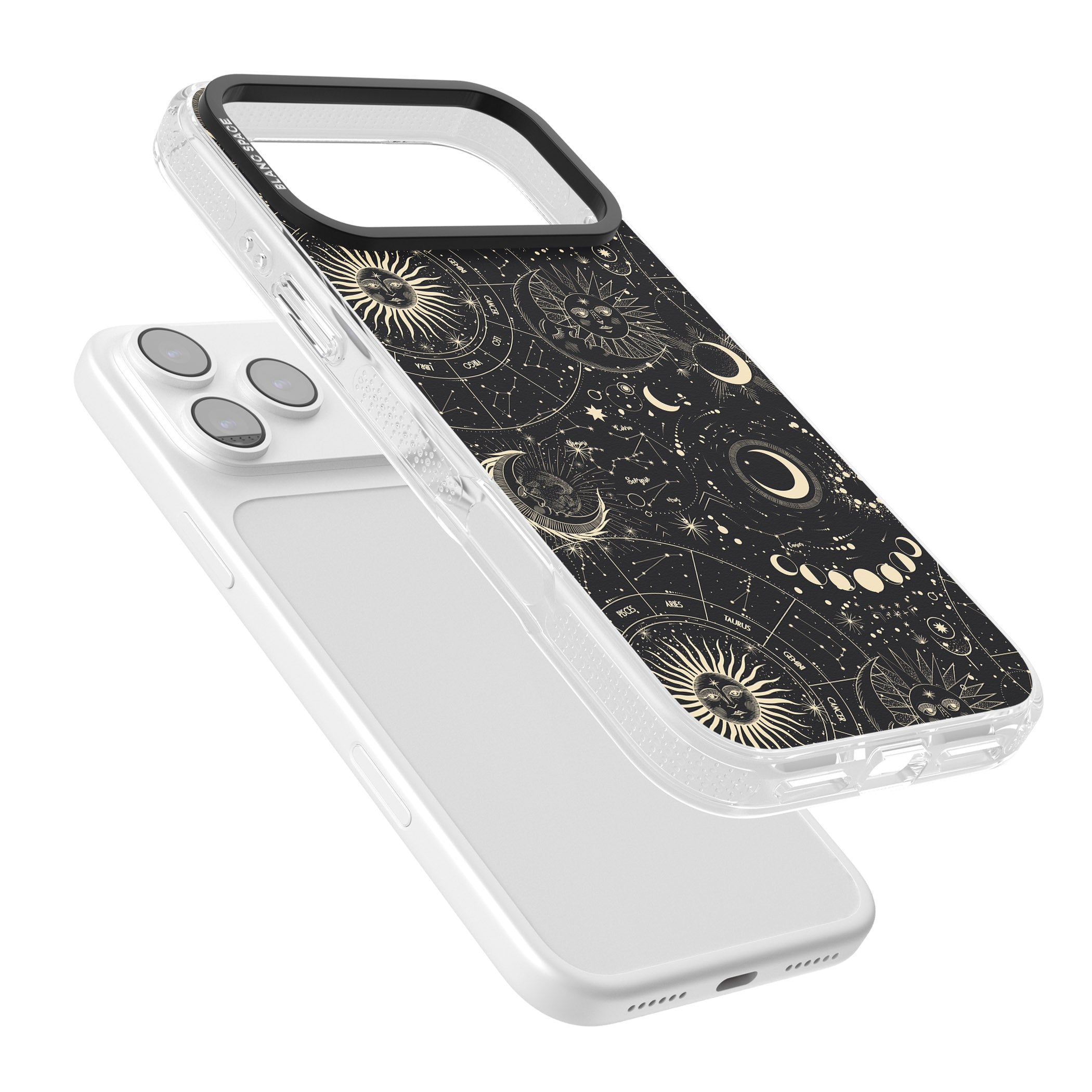 Celestial Suns, Moons & Zodiacs iPhone 17 Pro Max Impact Air Clear Phone Case Colours