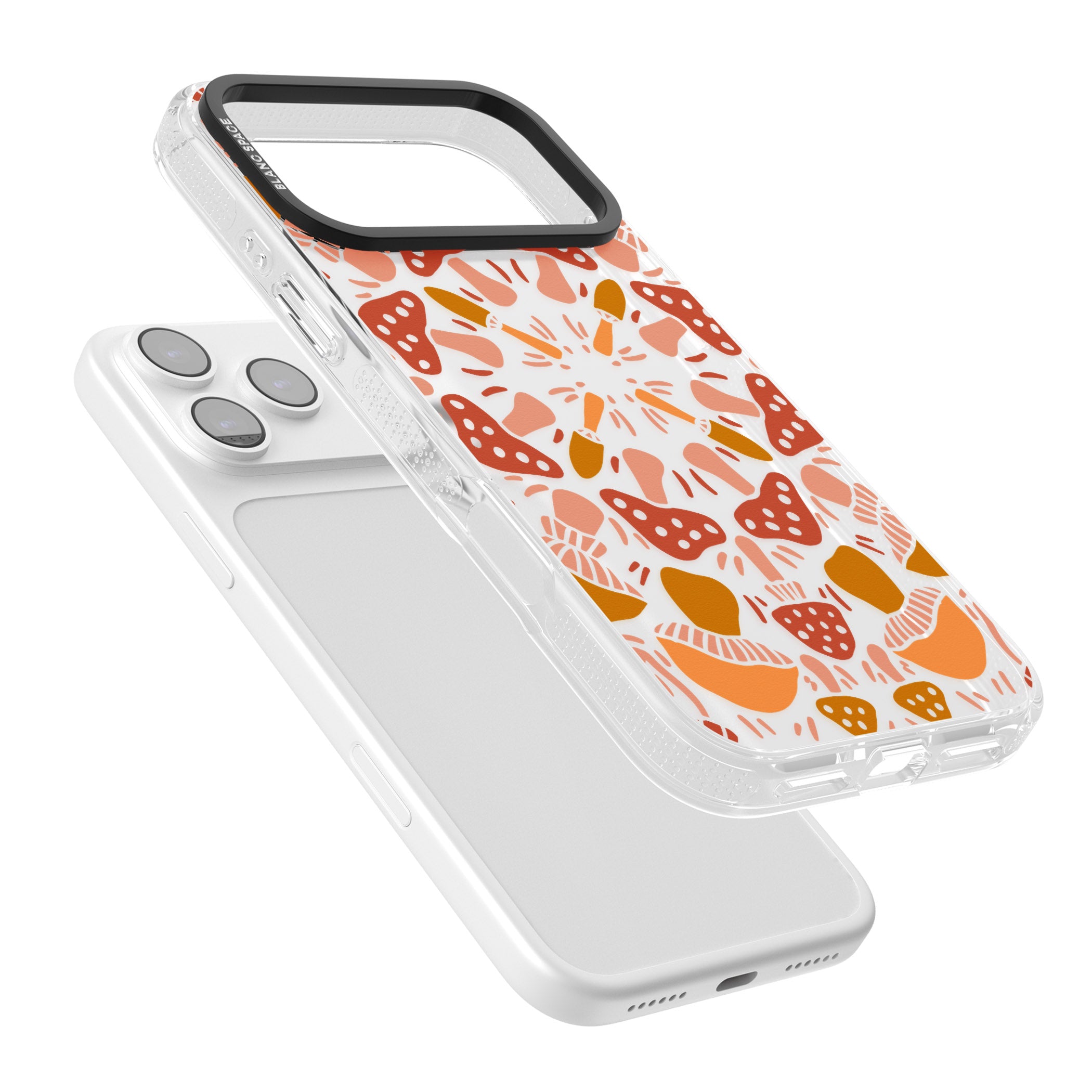 Mushroom Medley iPhone 17 Pro Impact Air Clear Phone Case Colours