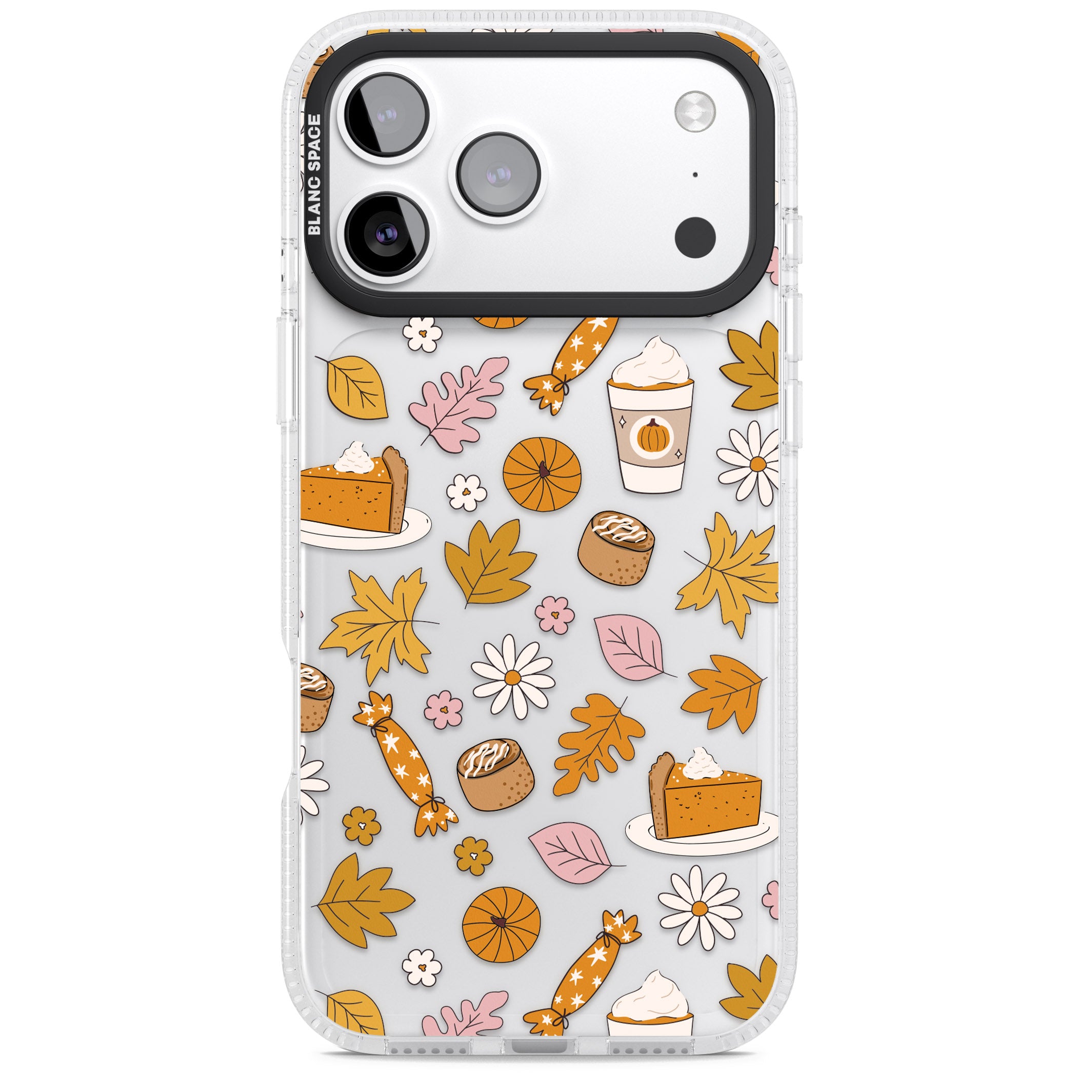 Pumpkin Spice iPhone 17 Pro Impact Air Clear Phone Case