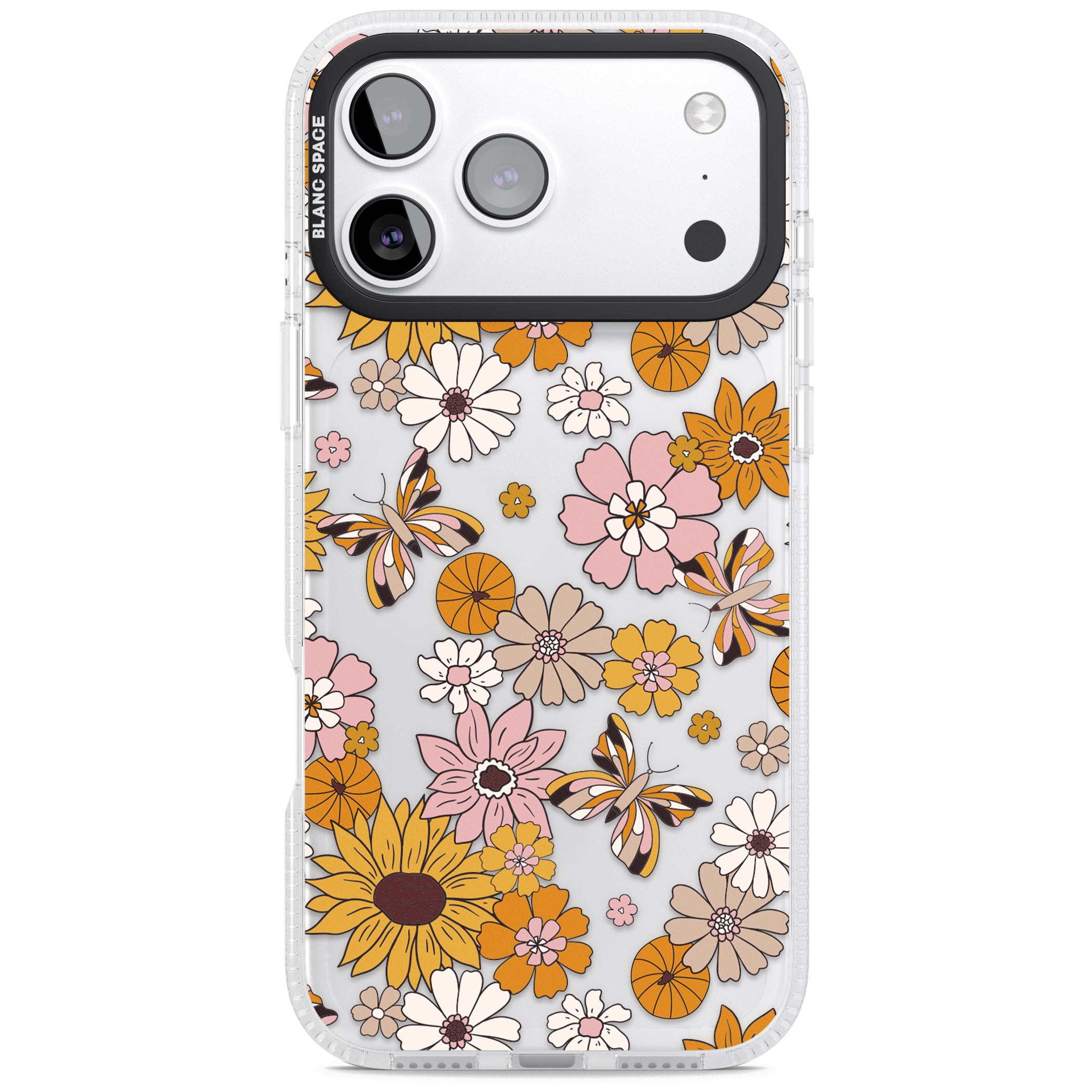 Butterfly Bloom Autumn Floral iPhone 17 Pro Max Impact Air Clear Phone Case