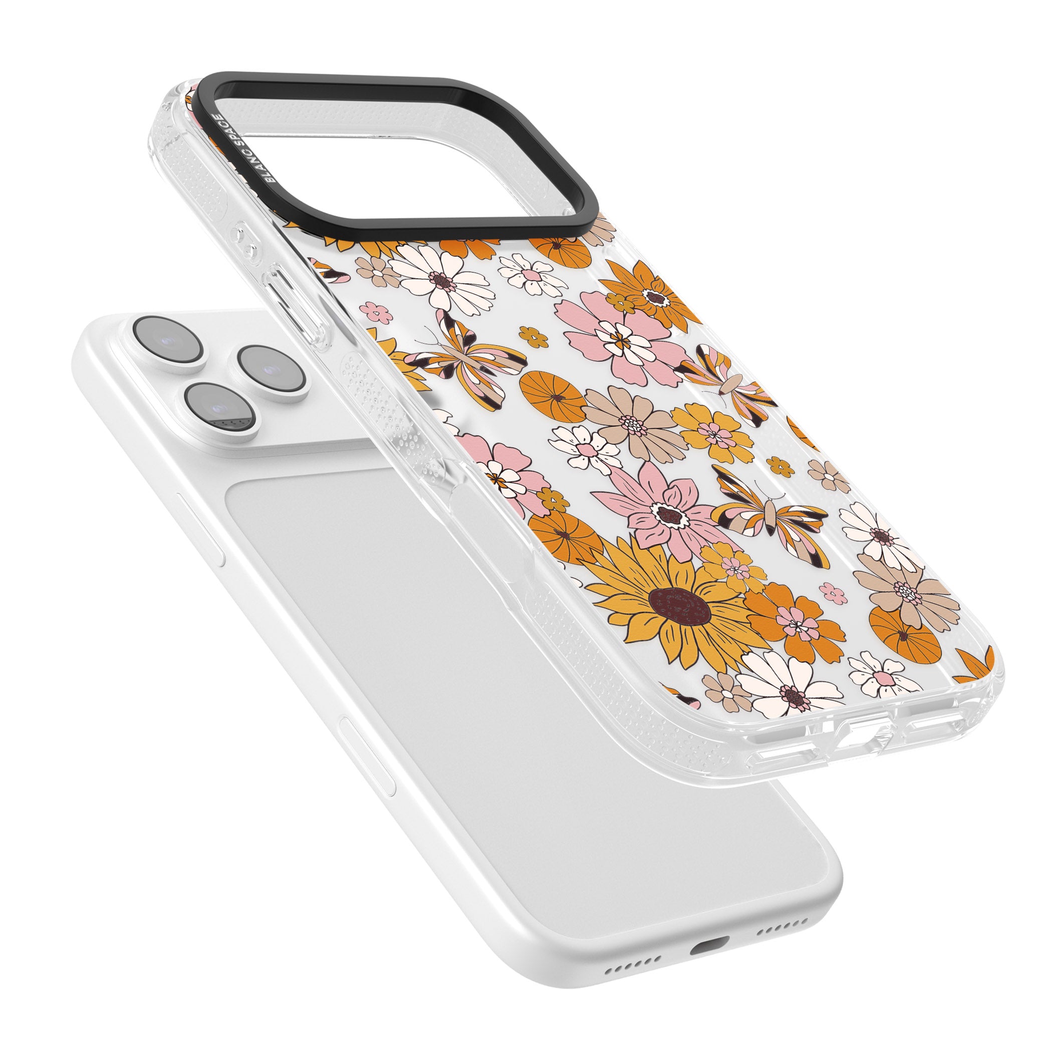 Butterfly Bloom Autumn Floral iPhone 17 Pro Max Impact Air Clear Phone Case Colours