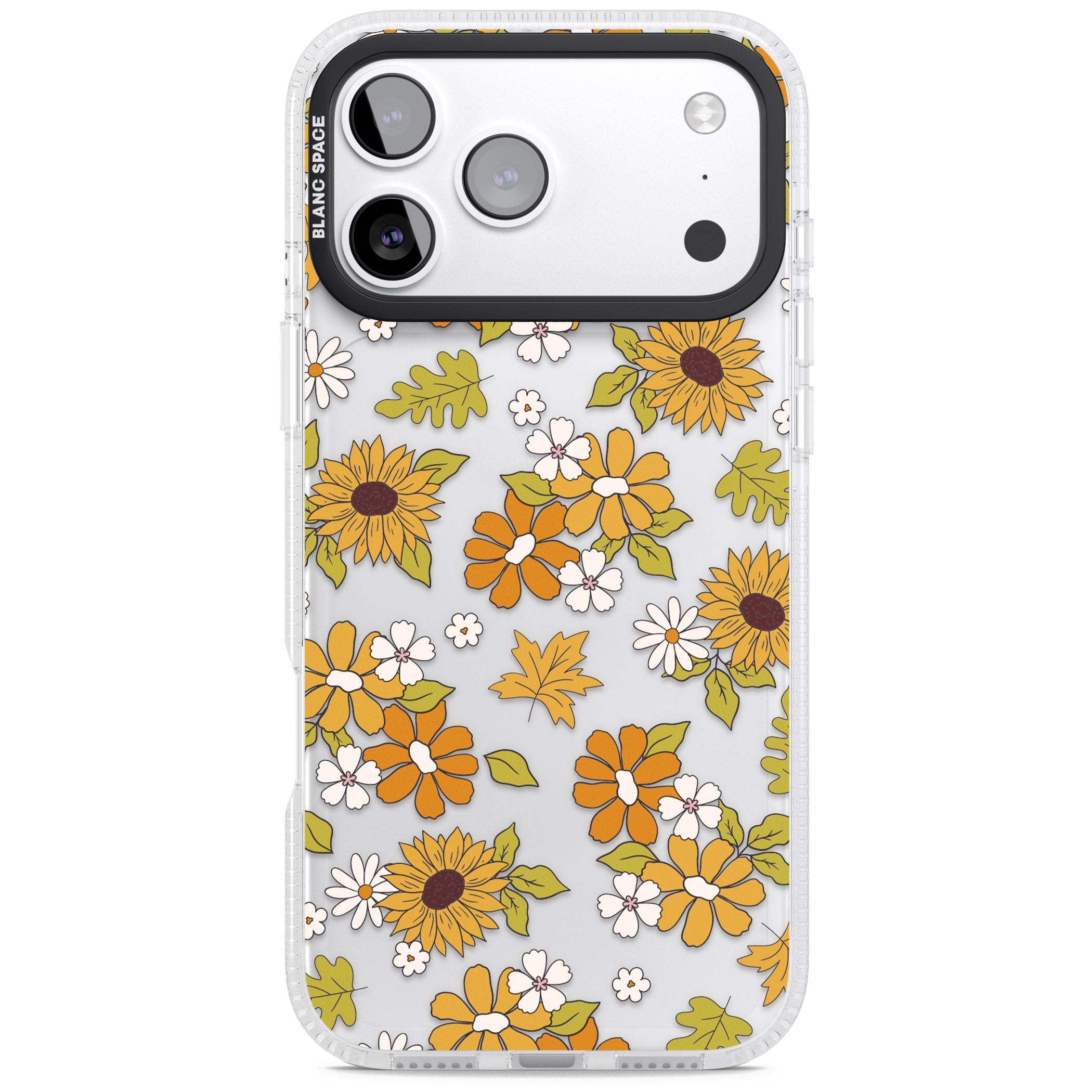Boho Sunflowers iPhone 17 Pro Impact Air Clear Phone Case
