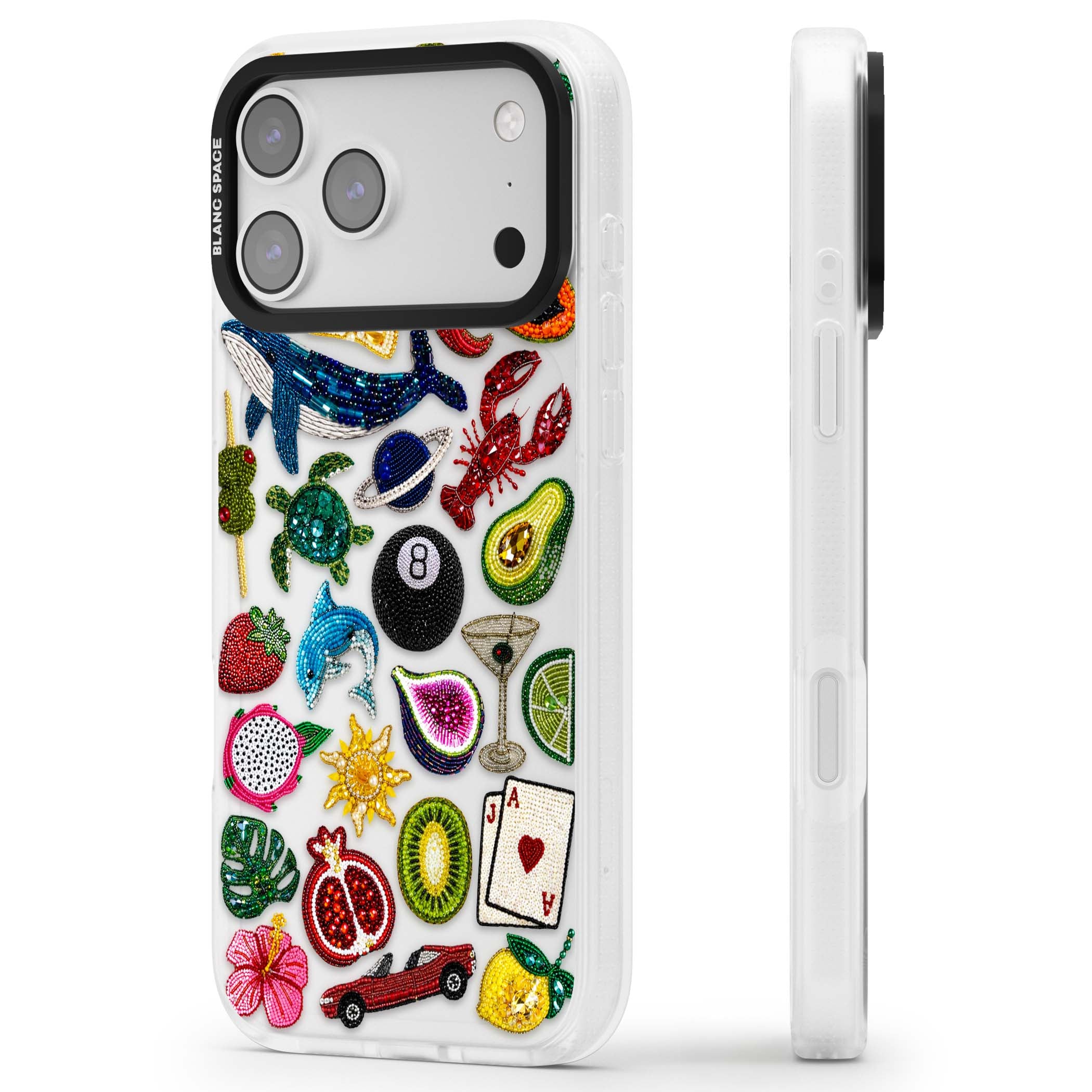 Beaded Mix cute iPhone case | Clear Case Impact Air case for iPhone 17 Pro, iPhone 17 Pro Max