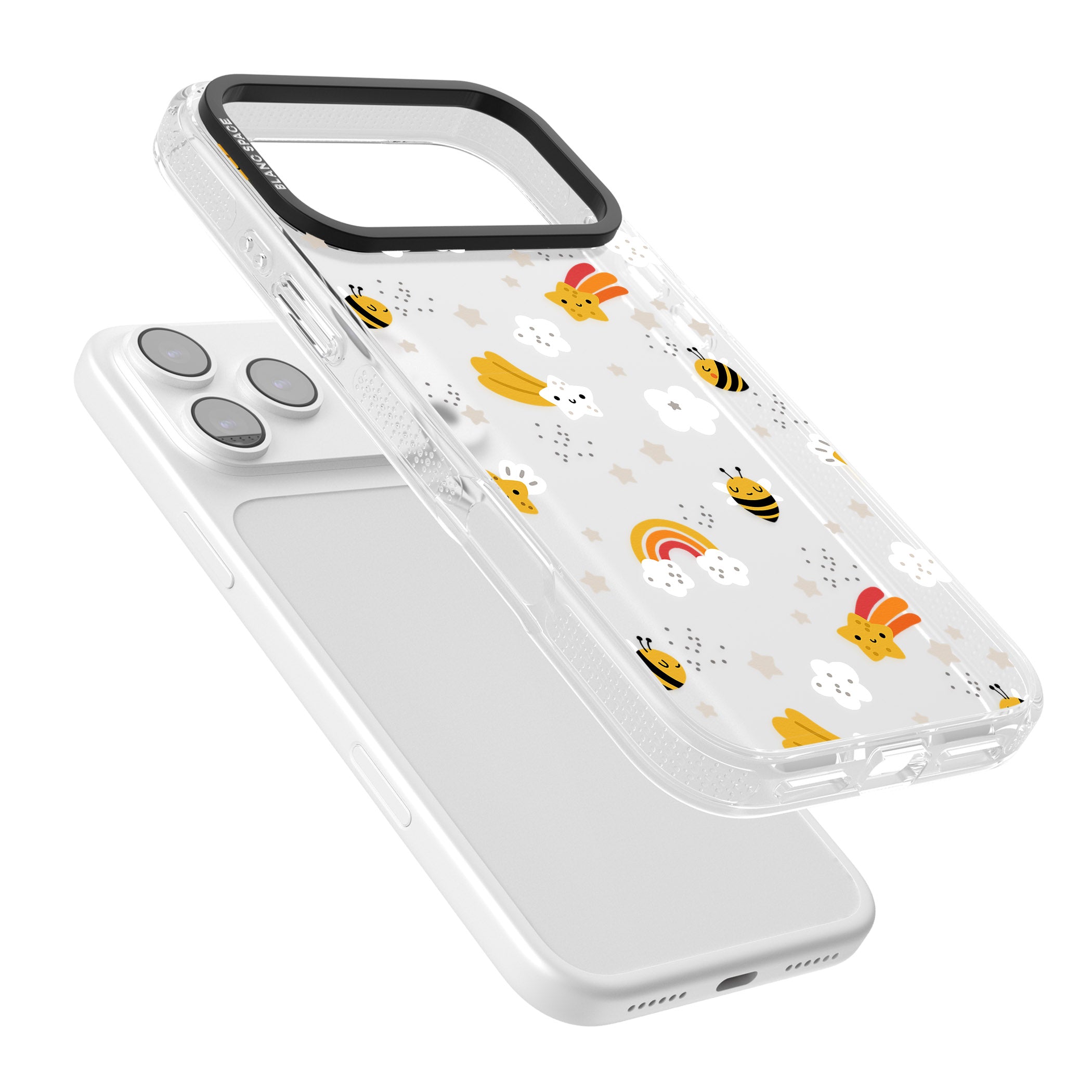Busy Bee iPhone 17 Pro Impact Air Clear Phone Case Colours