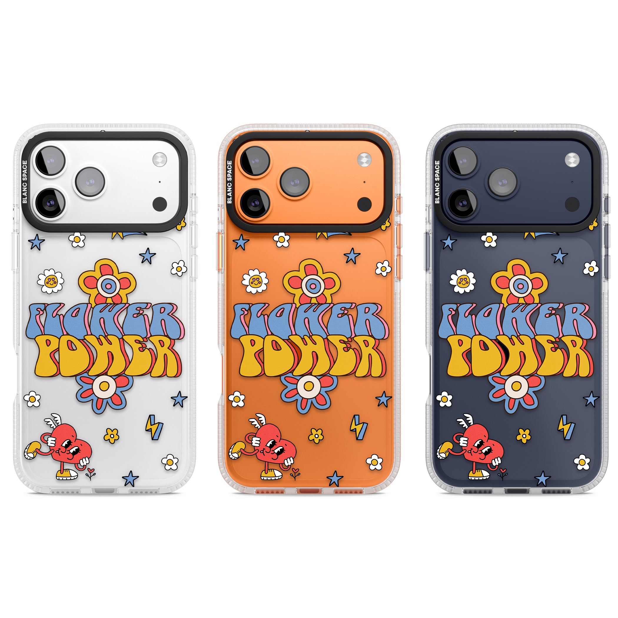 Flower Power iPhone 17 Pro Impact Air Clear Phone Case APT Impact Protection