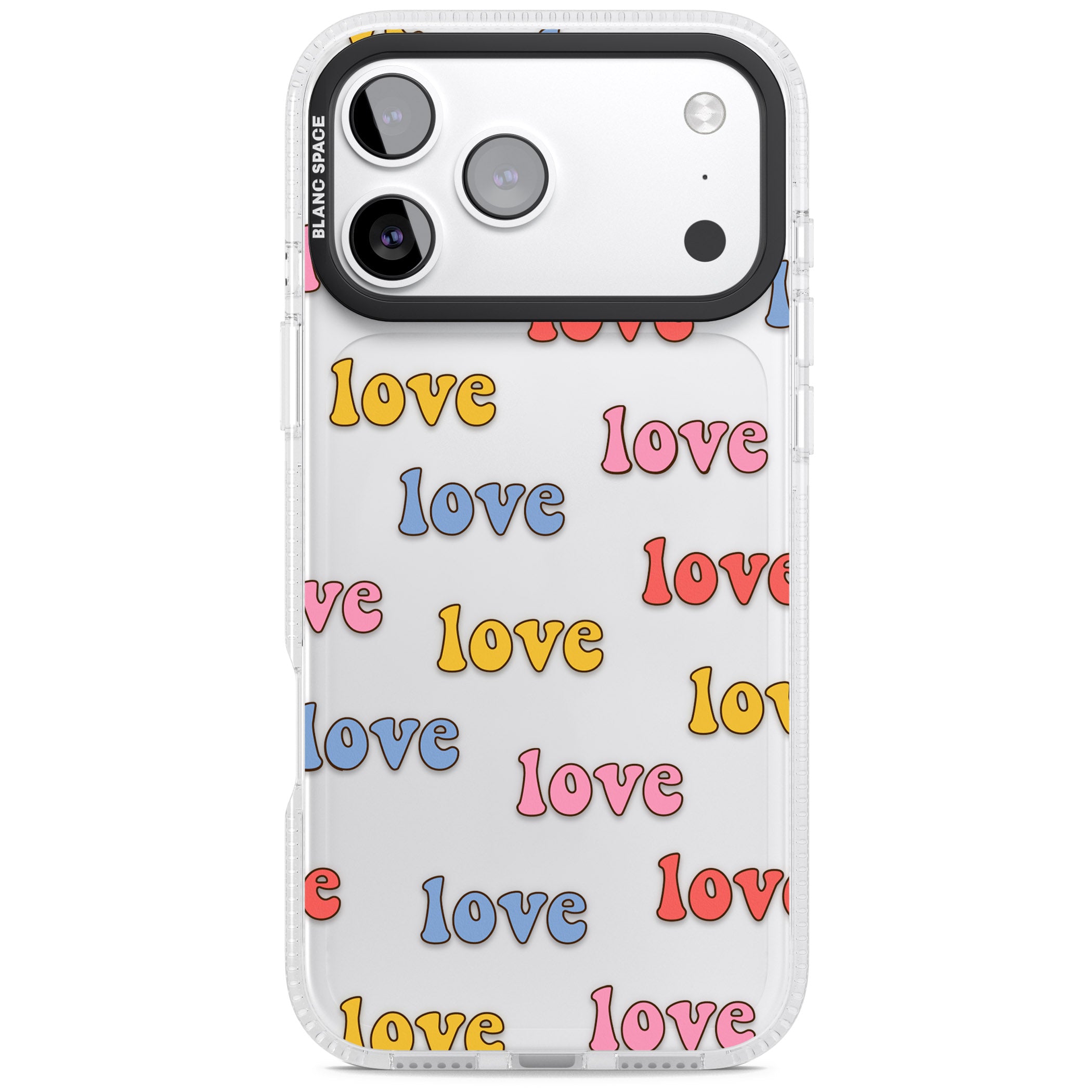 Love Pattern iPhone 17 Pro Impact Air Clear Phone Case