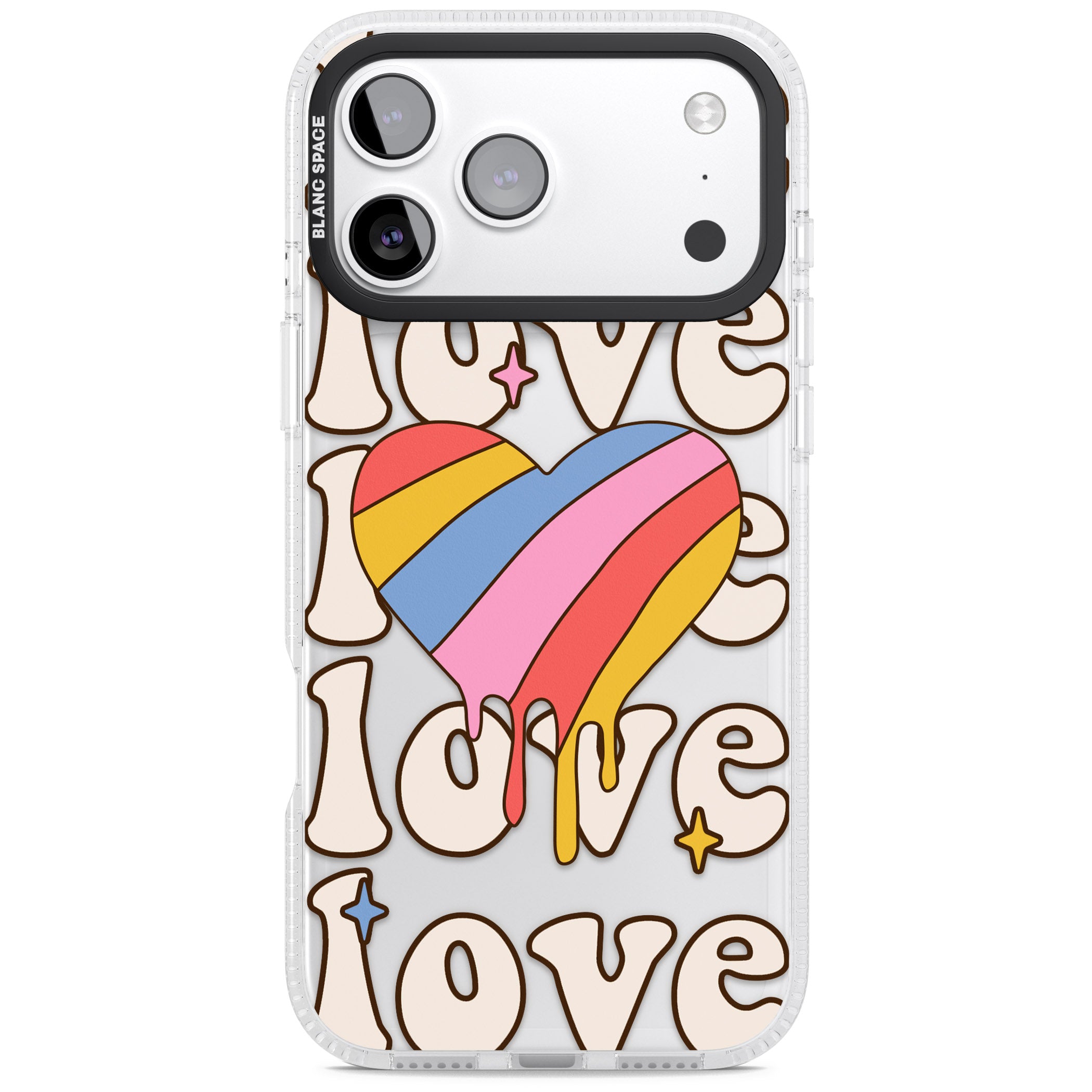 Groovy Love iPhone 17 Pro Max Impact Air Clear Phone Case