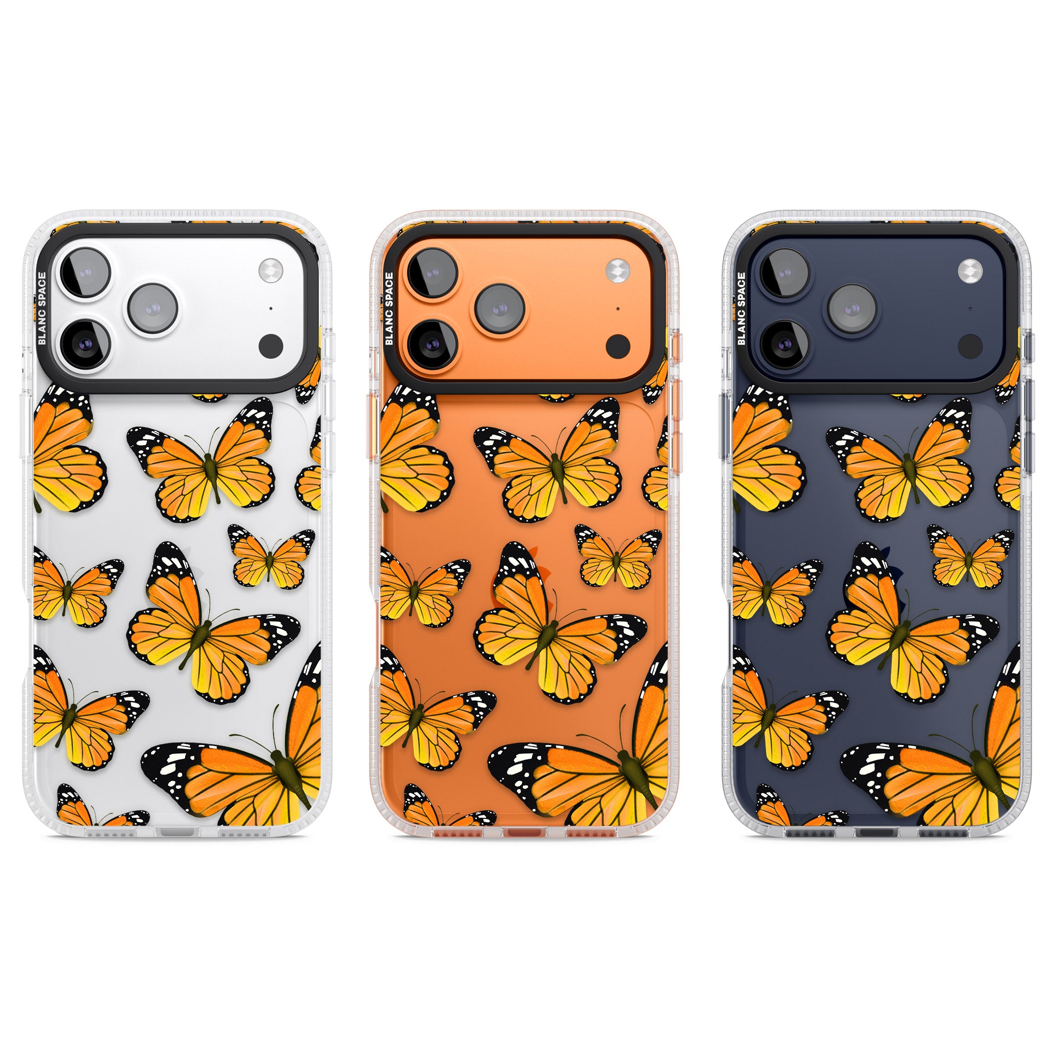Sun Yellow Butterflies iPhone 17 Pro Impact Air Clear Phone Case APT Impact Protection