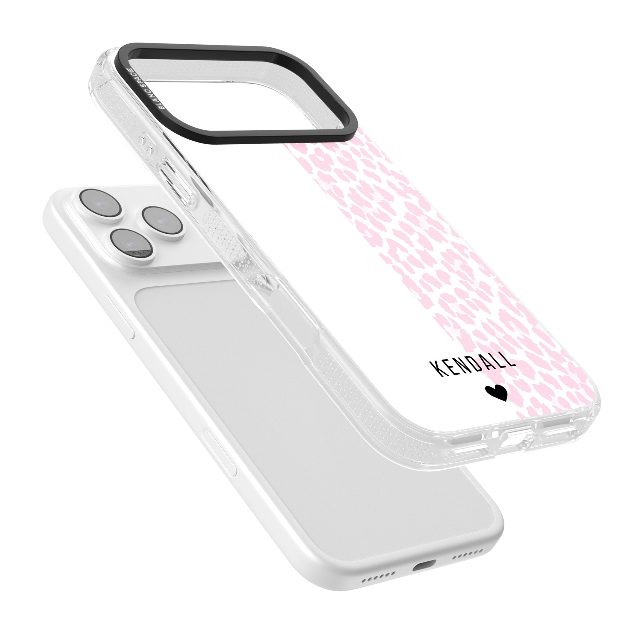 Personalised Pink Leopard iPhone 17 Pro Max Impact Air Clear Phone Case Colours