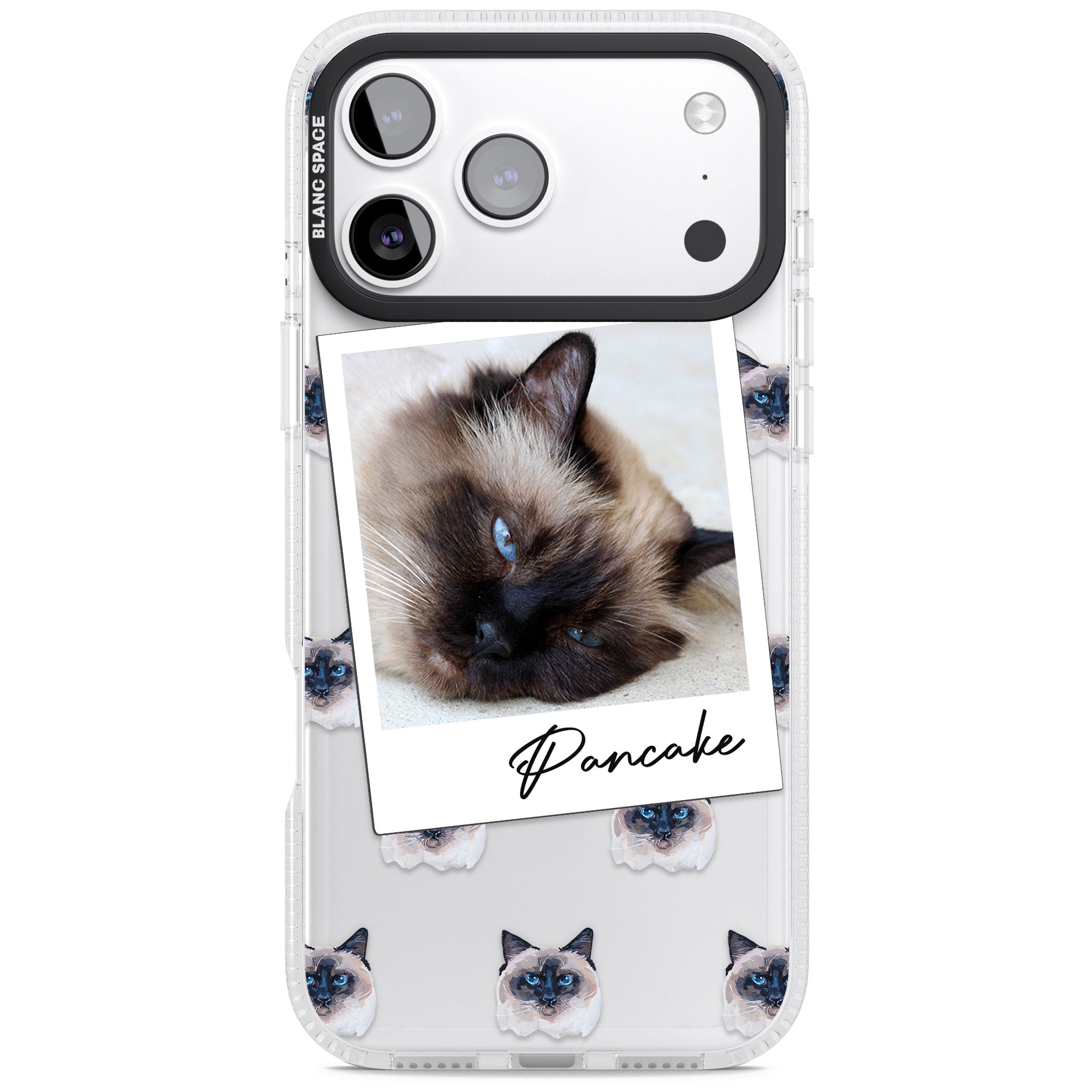 Personalised Burmese Cat Photo iPhone 17 Pro Impact Air Clear Phone Case