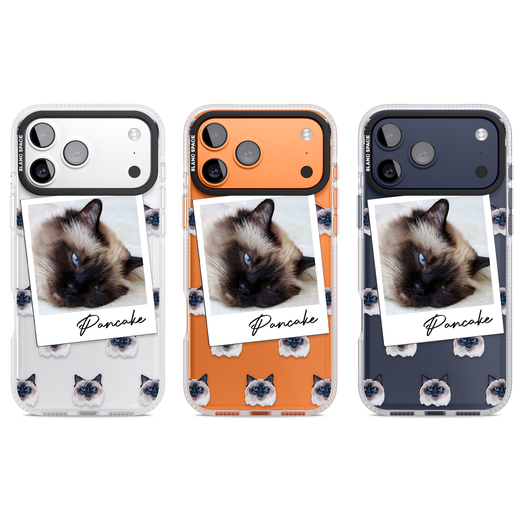 Personalised Burmese Cat Photo iPhone 17 Pro Impact Air Clear Phone Case APT Impact Protection