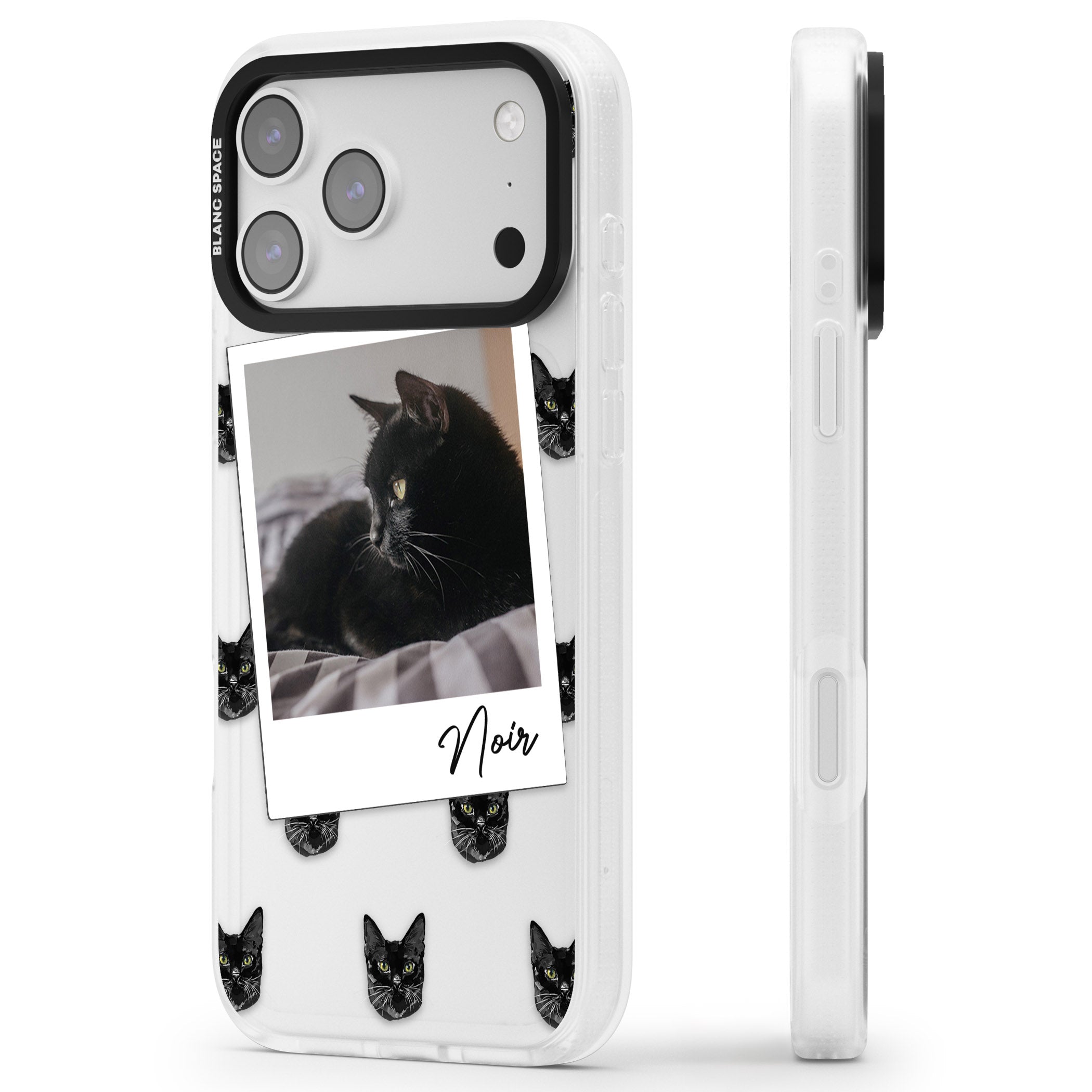 Personalised Bombay Cat Photo iPhone 17 Pro Impact Air Clear Phone Case Side Profile
